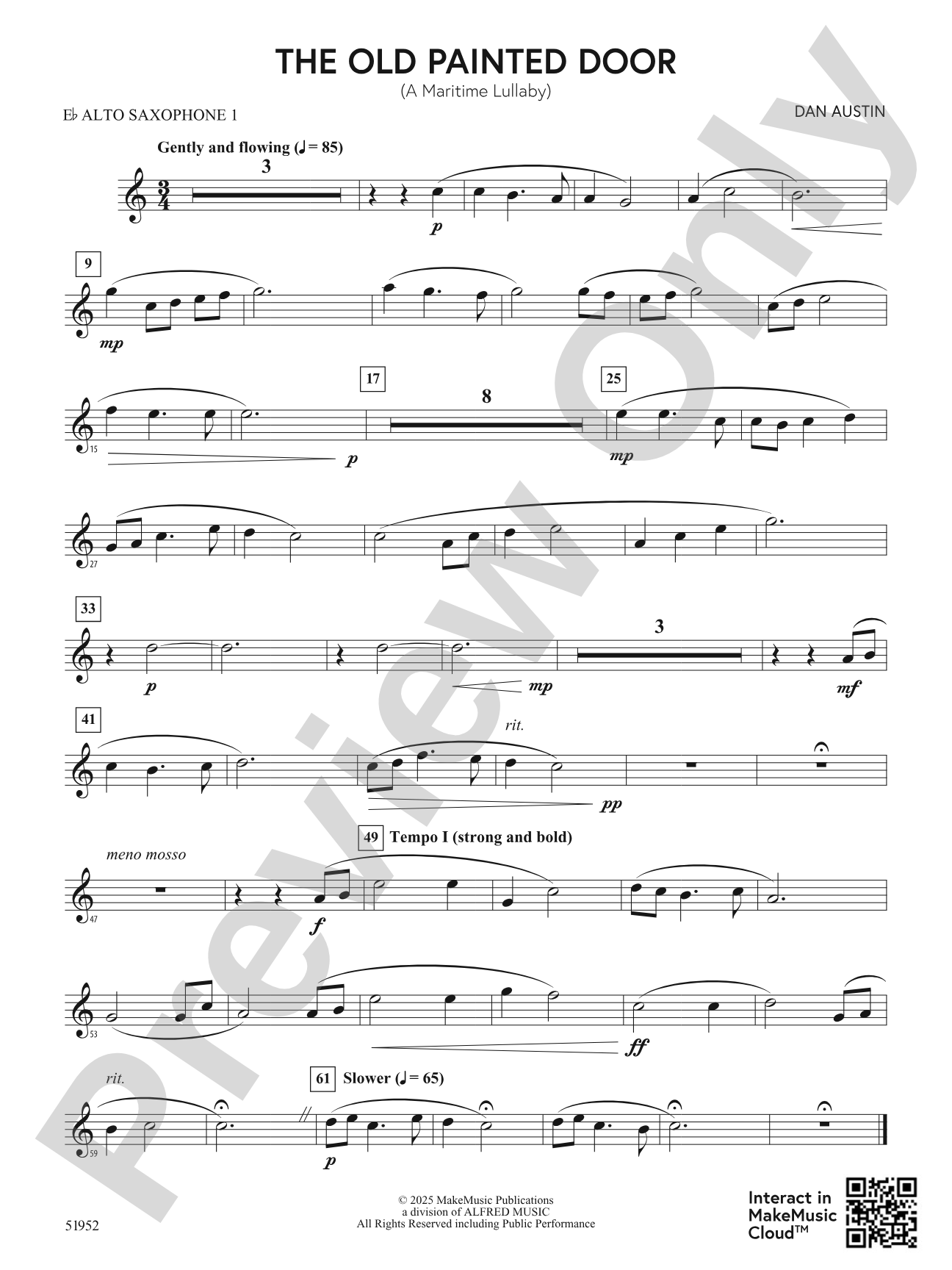 The Old Painted Door: E-flat Alto Saxophone