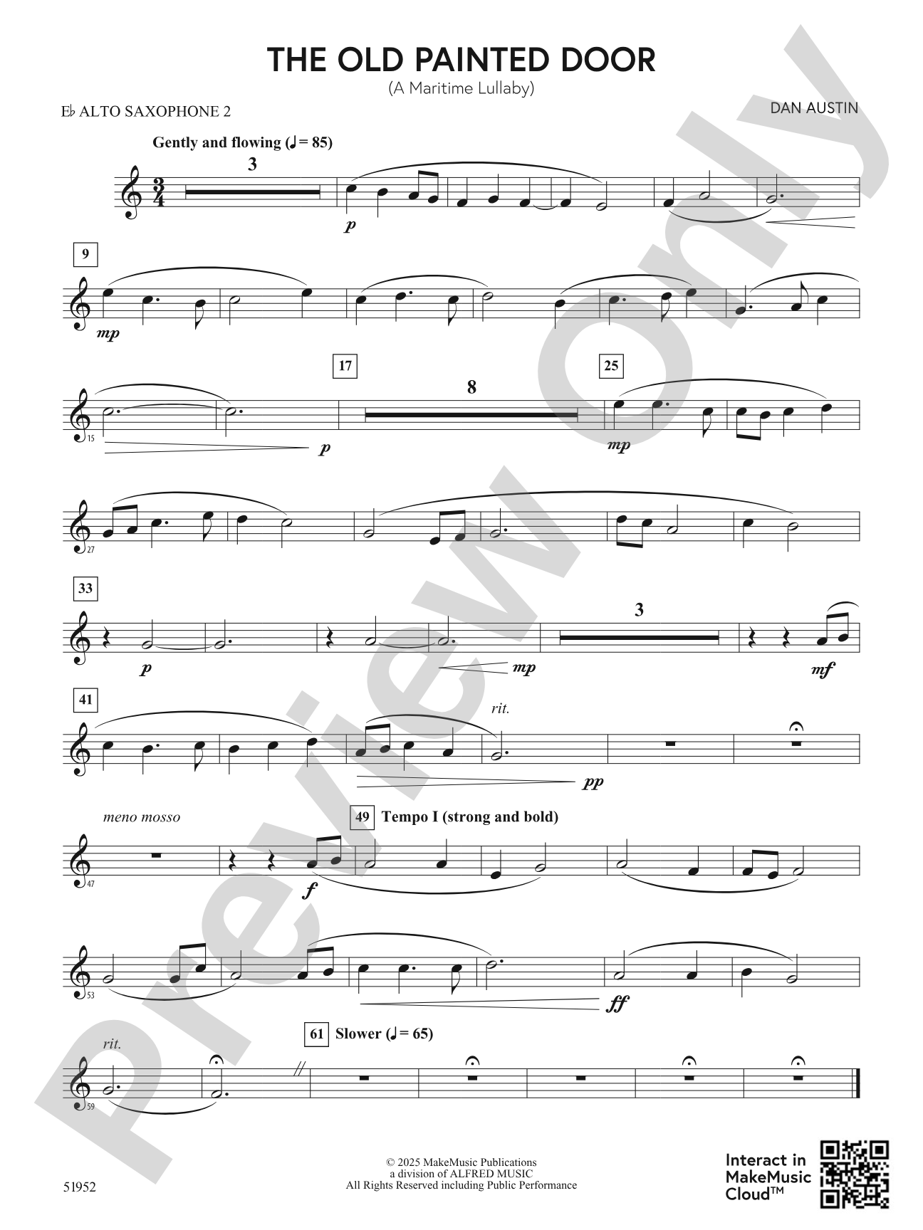 The Old Painted Door: 2nd E-flat Alto Saxophone