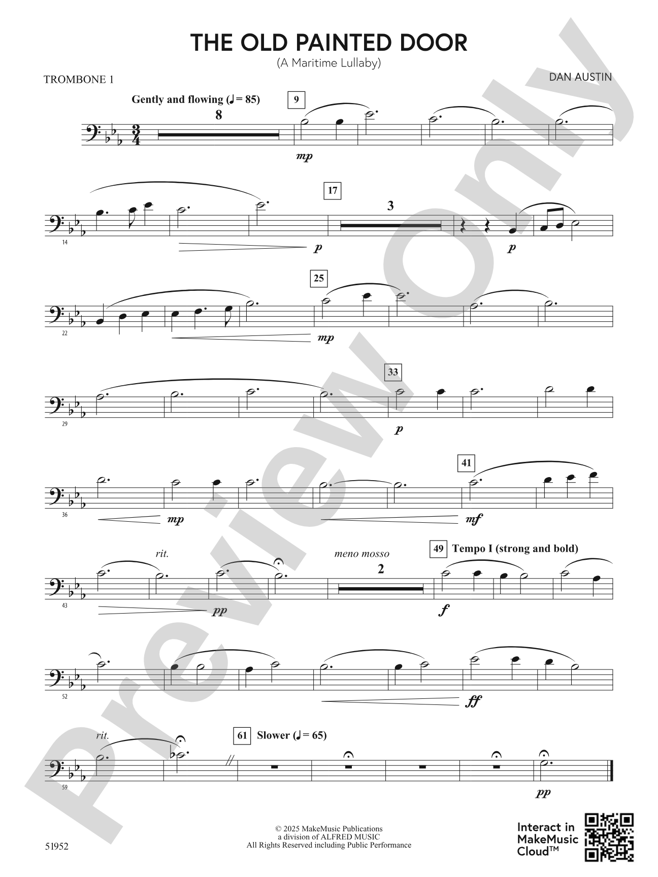 The Old Painted Door: 1st Trombone