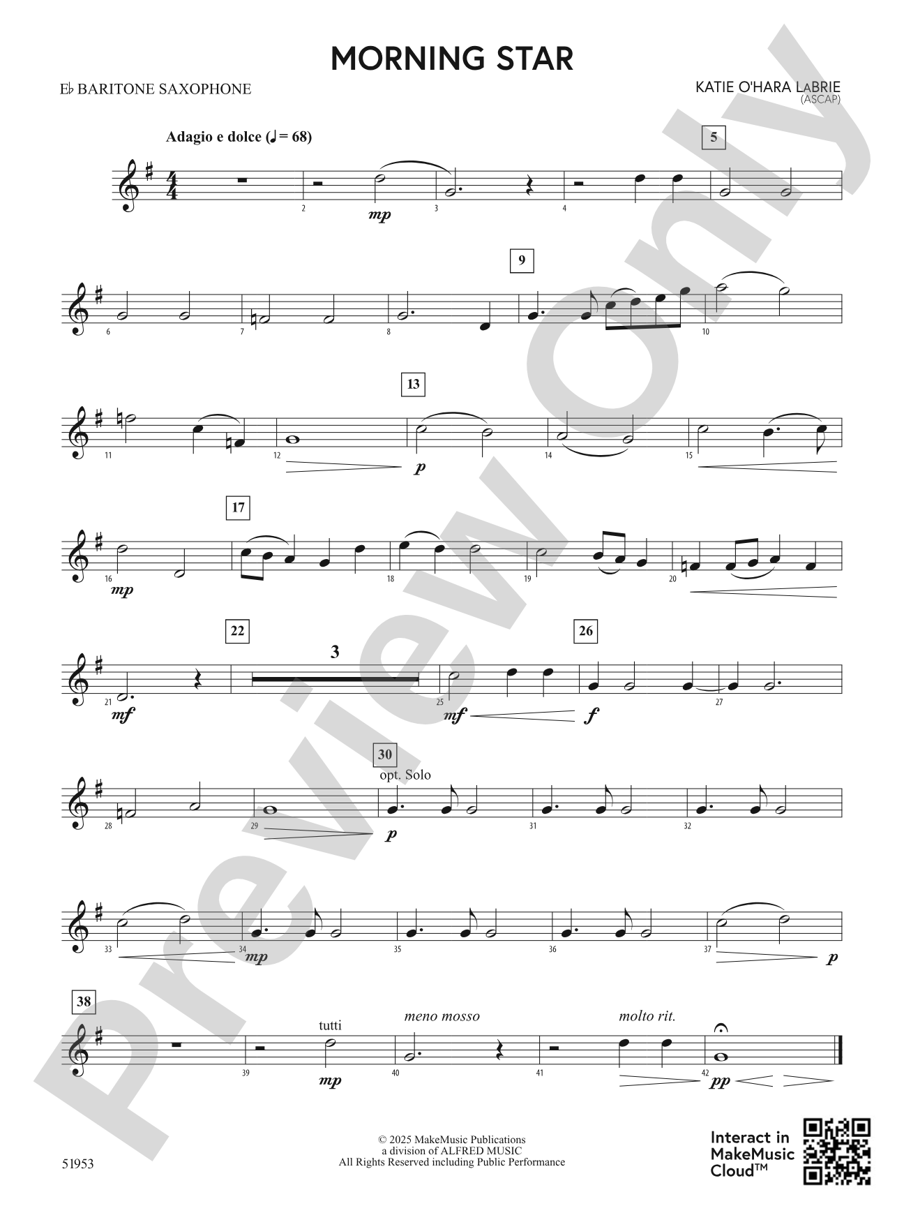 Morning Star: E-flat Baritone Saxophone