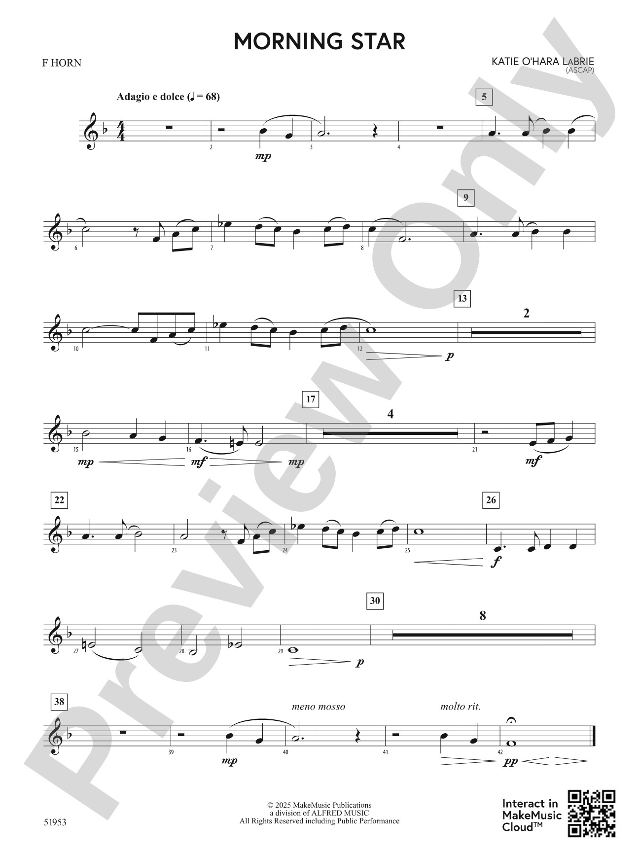 Morning Star: 1st F Horn