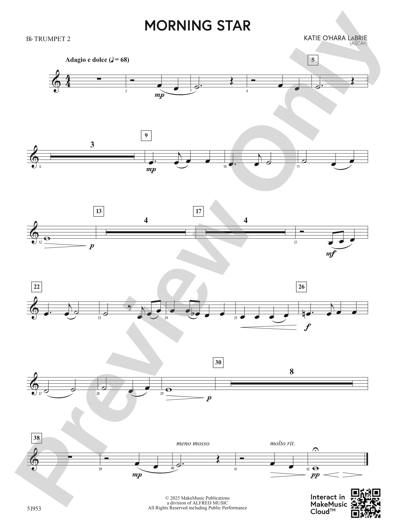 Morning Star: 2nd B-flat Trumpet