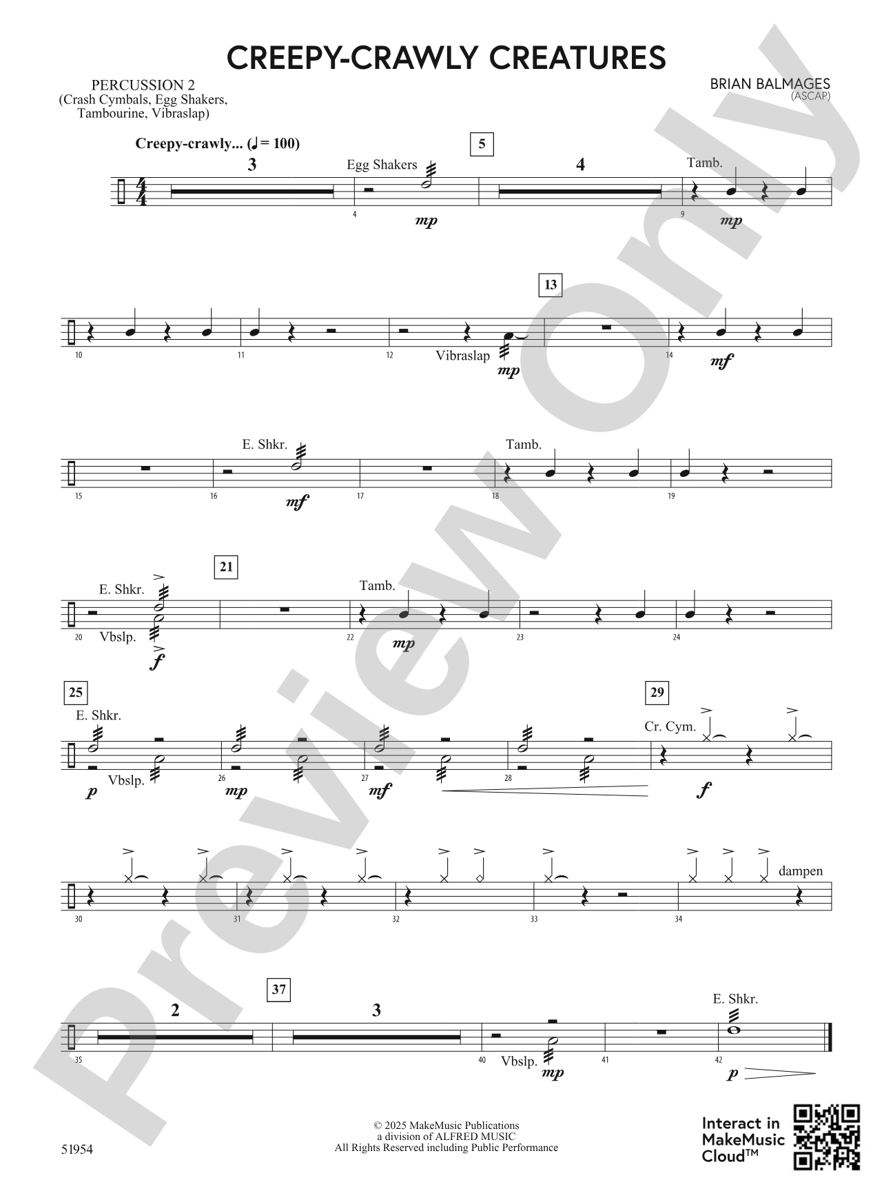 Creepy-Crawly Creatures: 2nd Percussion