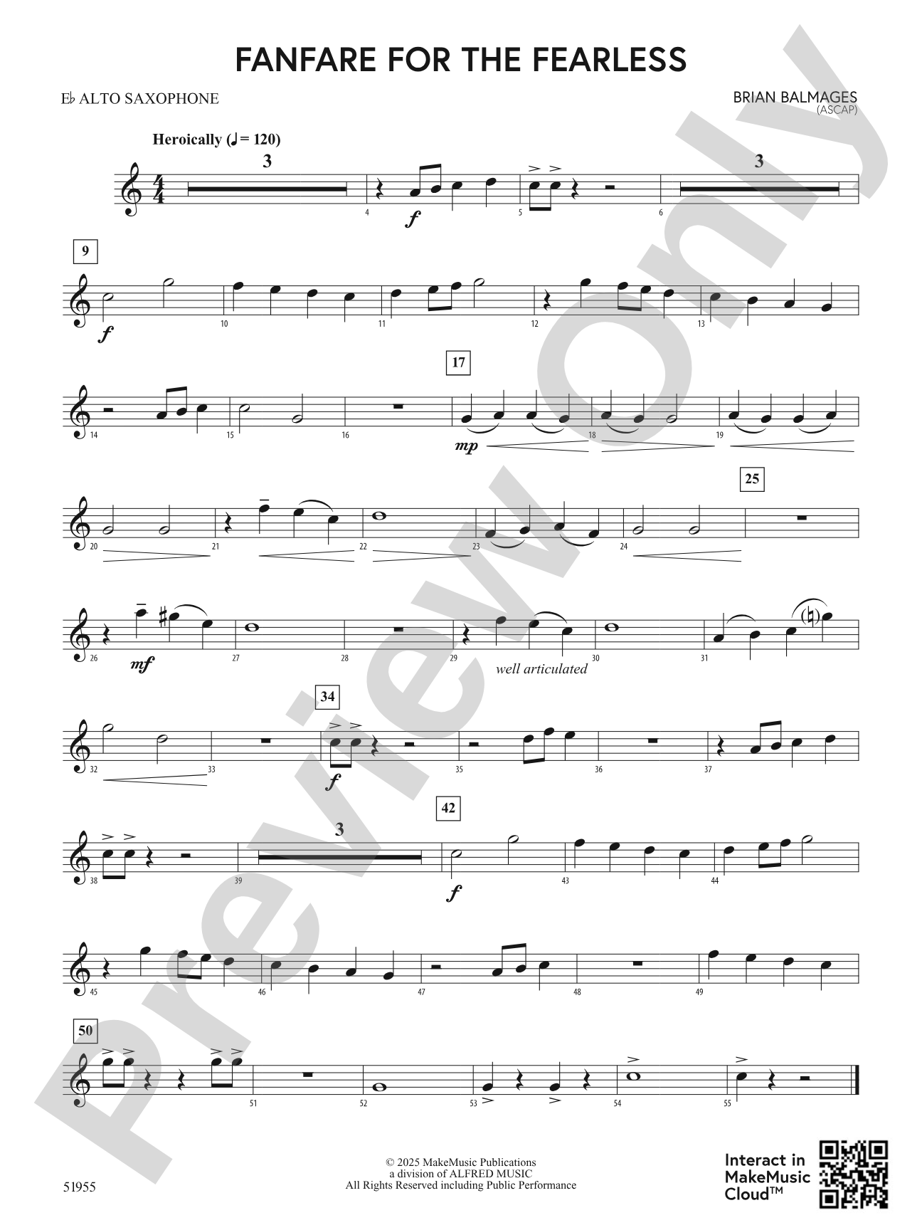 Fanfare for the Fearless: E-flat Alto Saxophone