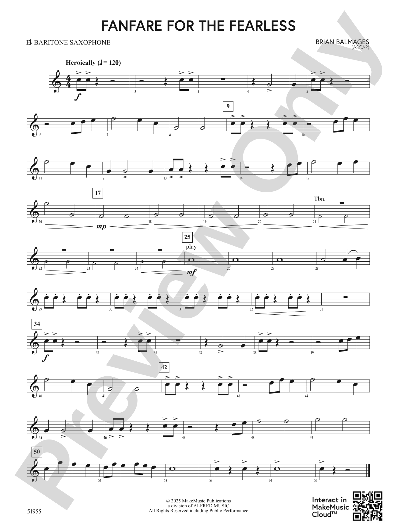 Fanfare for the Fearless: E-flat Baritone Saxophone
