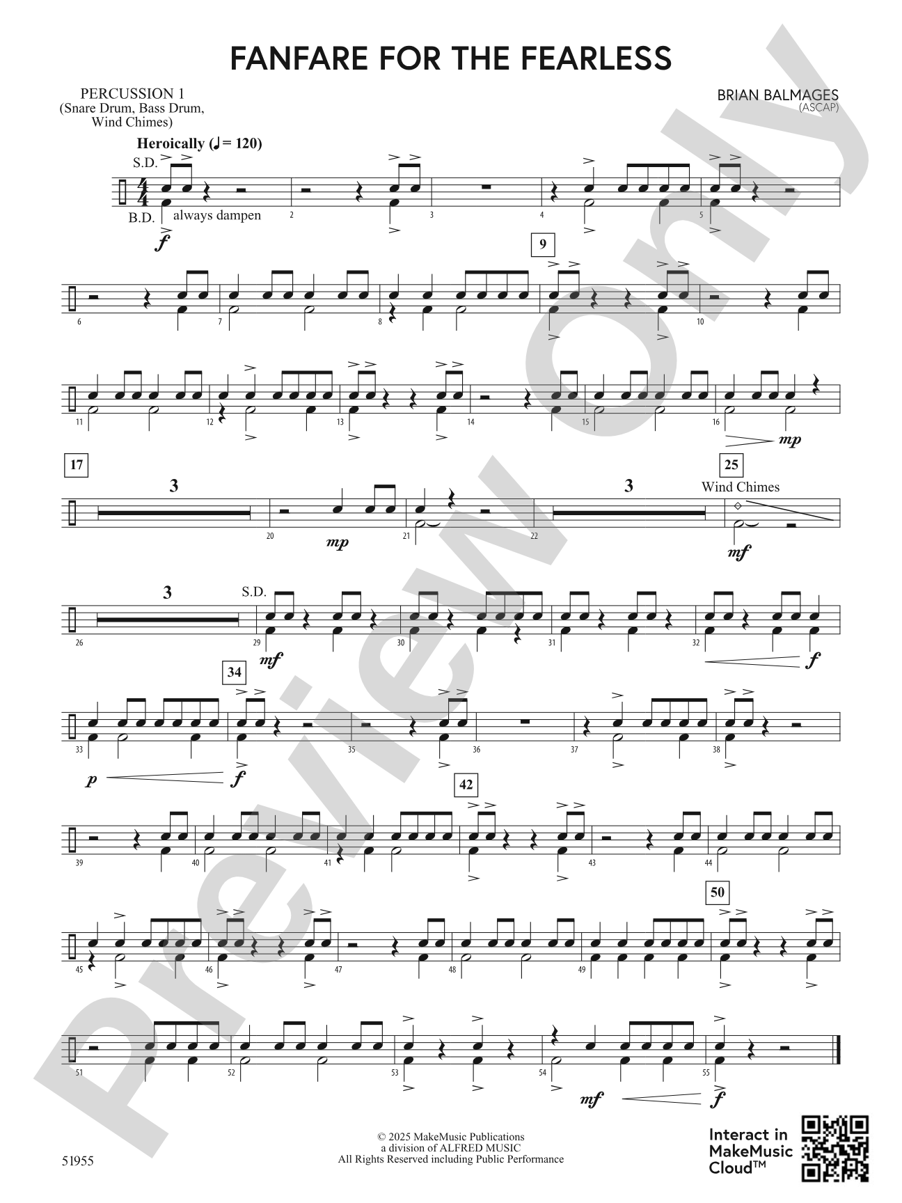 Fanfare for the Fearless: 1st Percussion