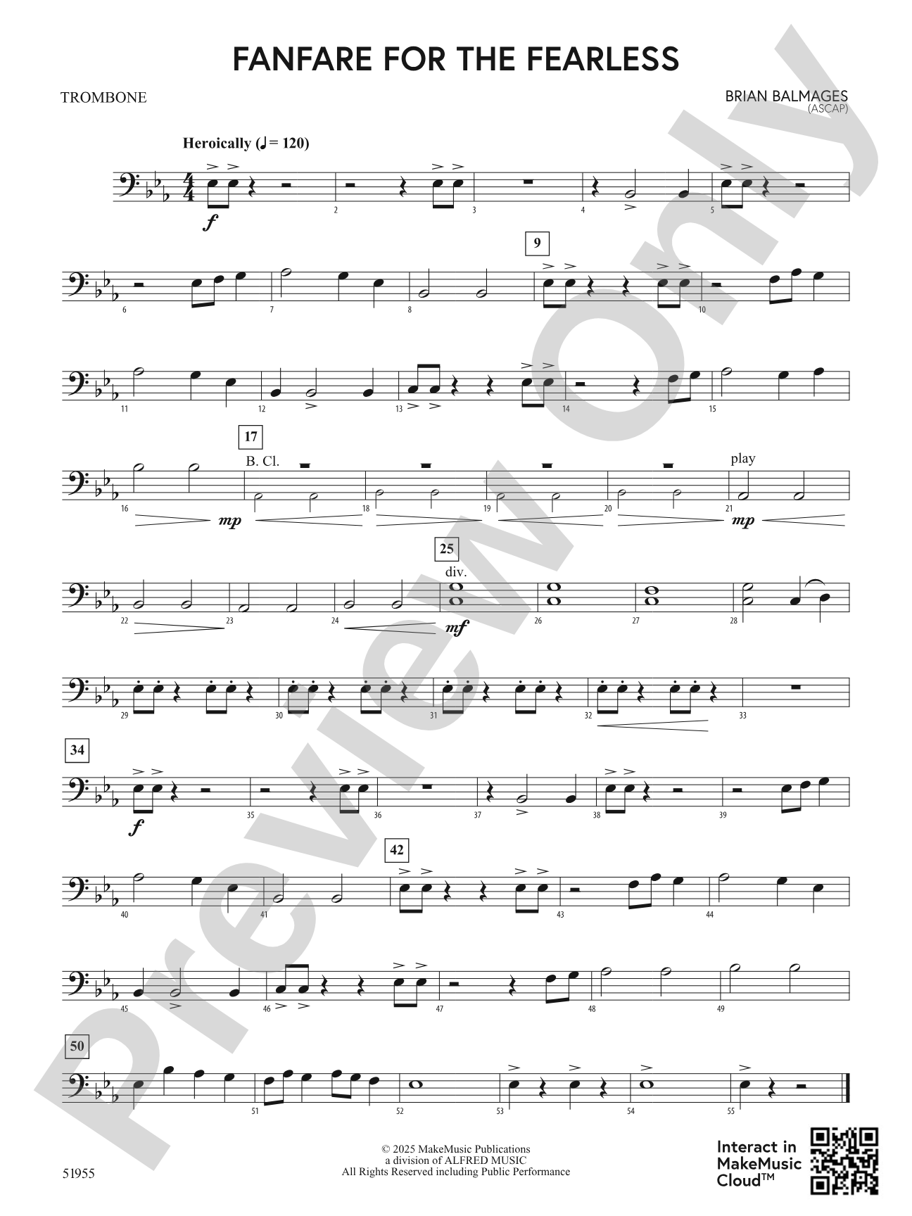 Fanfare for the Fearless: 1st Trombone