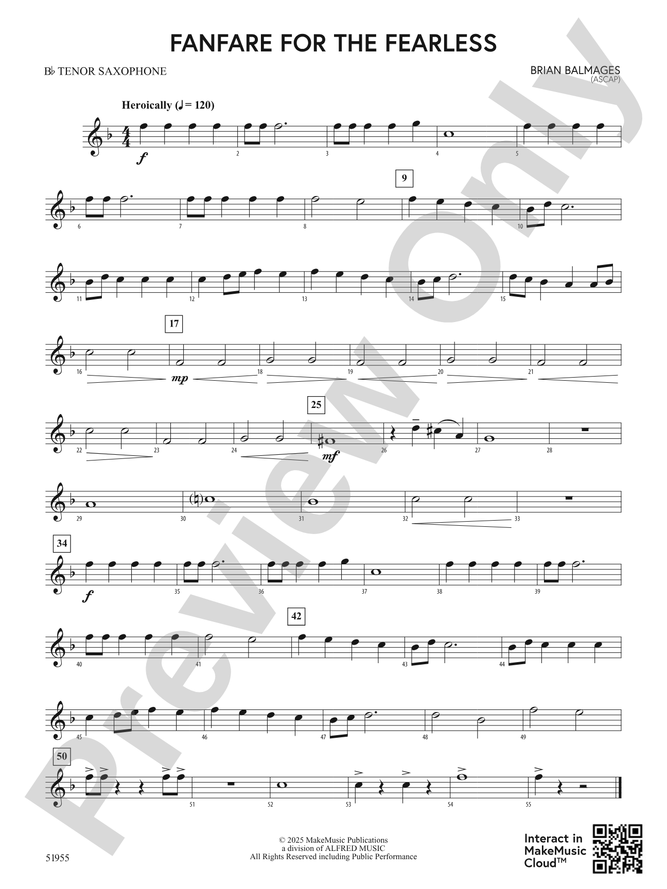 Fanfare for the Fearless: B-flat Tenor Saxophone