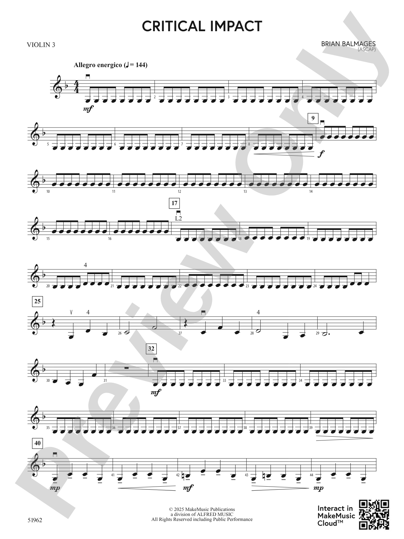 Critical Impact: 3rd Violin (Viola [TC])
