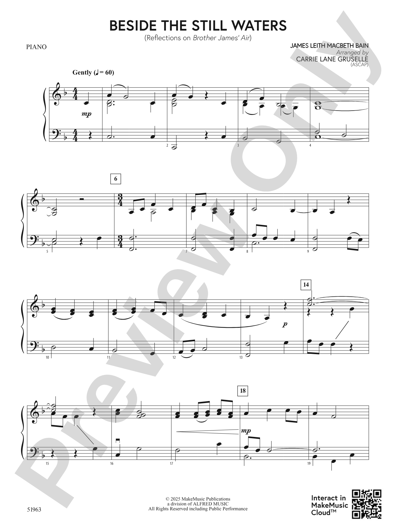 Beside the Still Waters: Piano Accompaniment