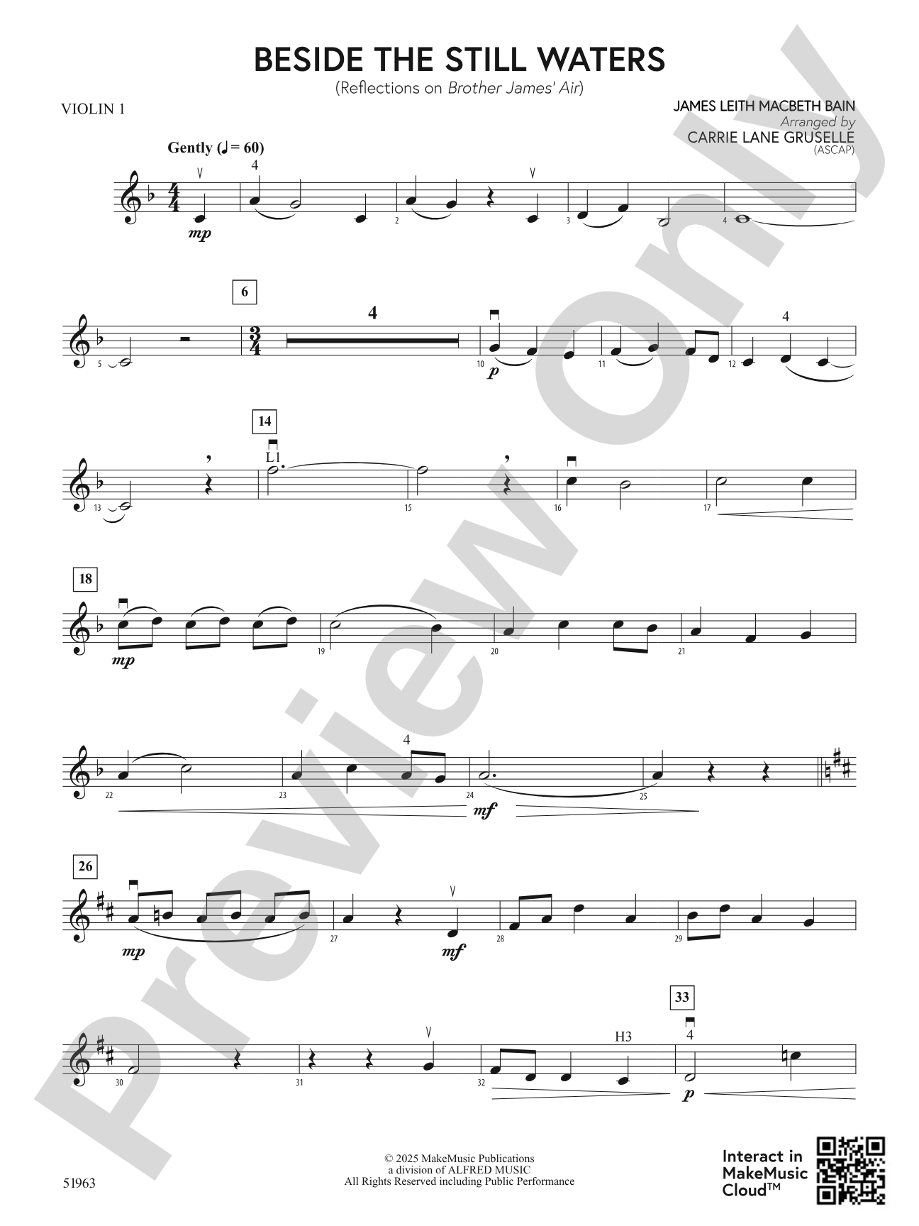 Beside the Still Waters: 1st Violin