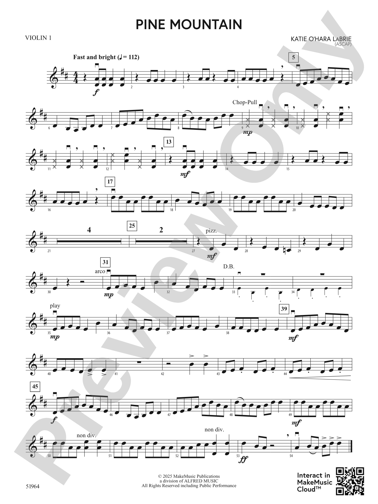 Pine Mountain: 1st Violin