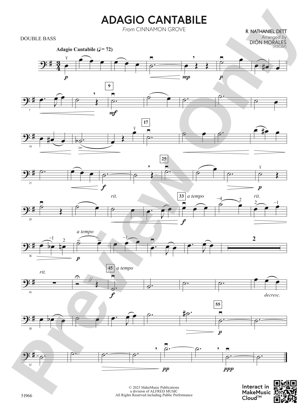 Adagio Cantabile: String Bass