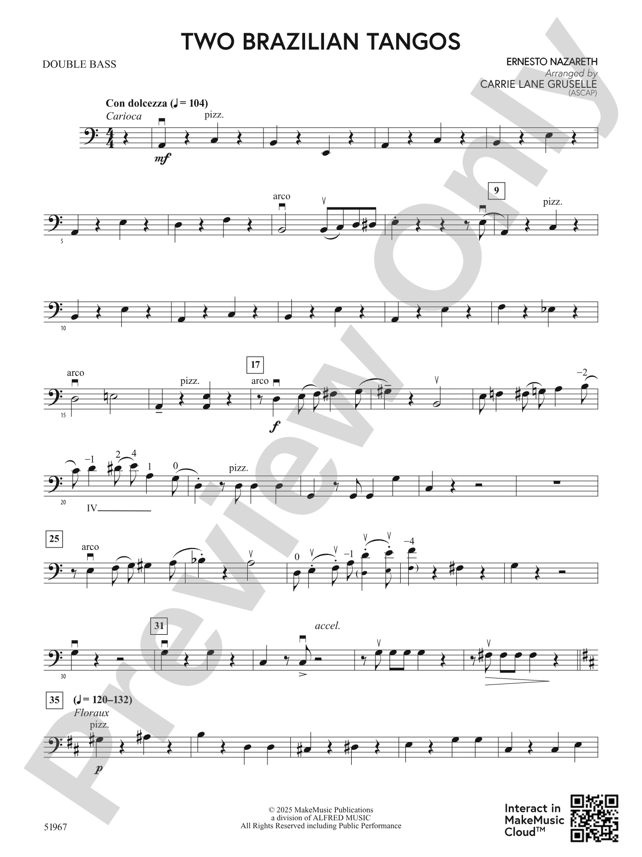 Two Brazilian Tangos: String Bass