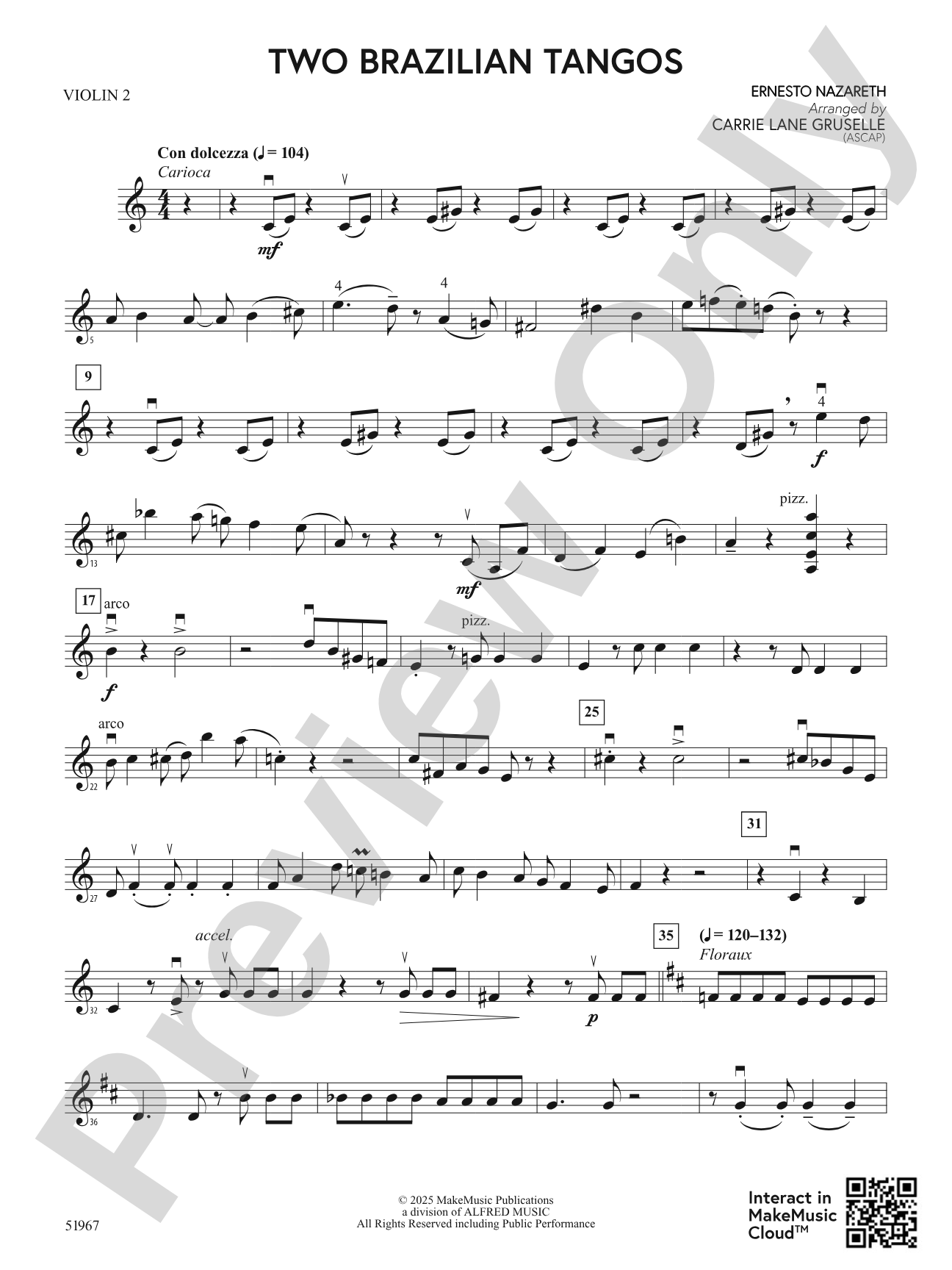 Two Brazilian Tangos: 2nd Violin