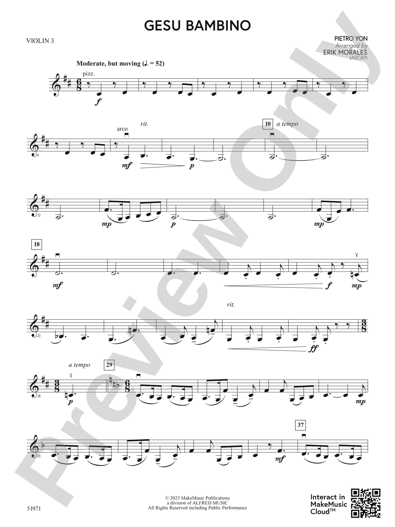 Gesu Bambino: 3rd Violin (Viola [TC])