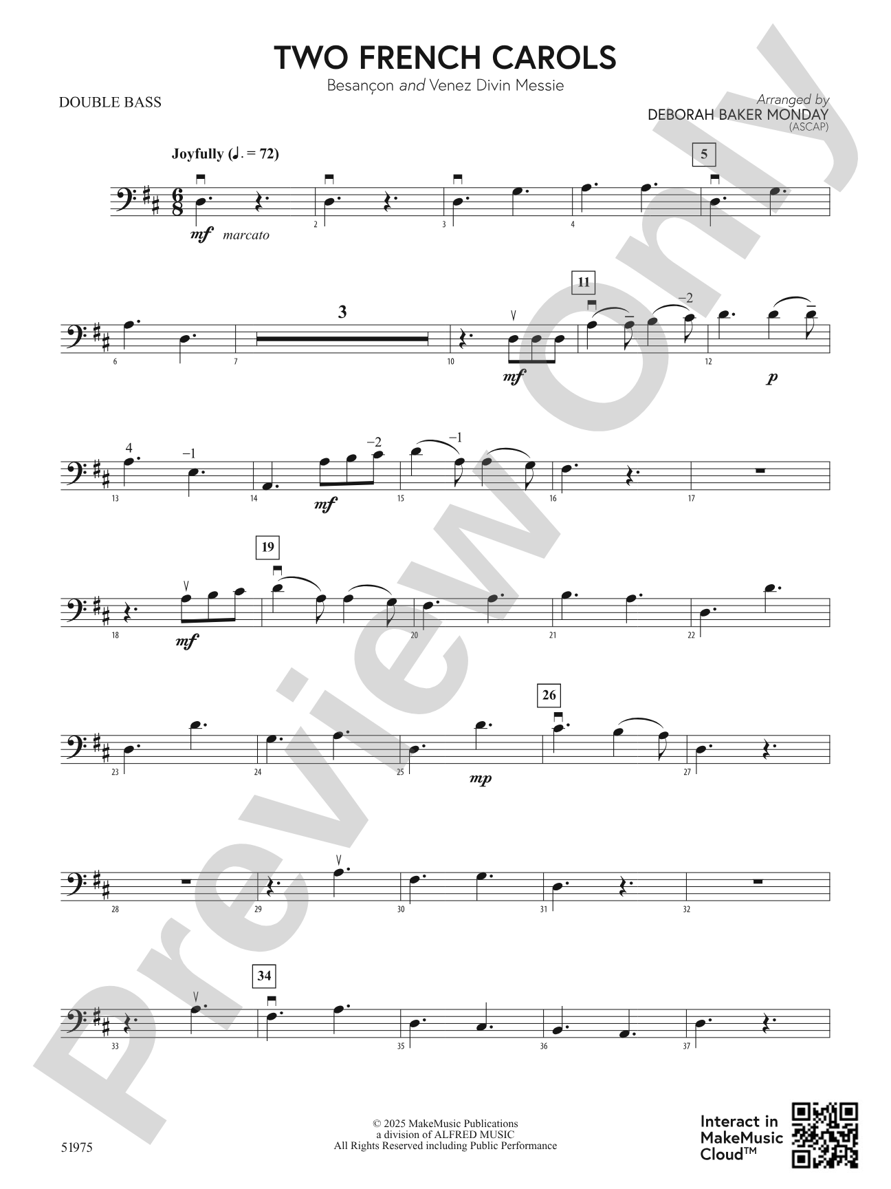 Two French Carols: String Bass