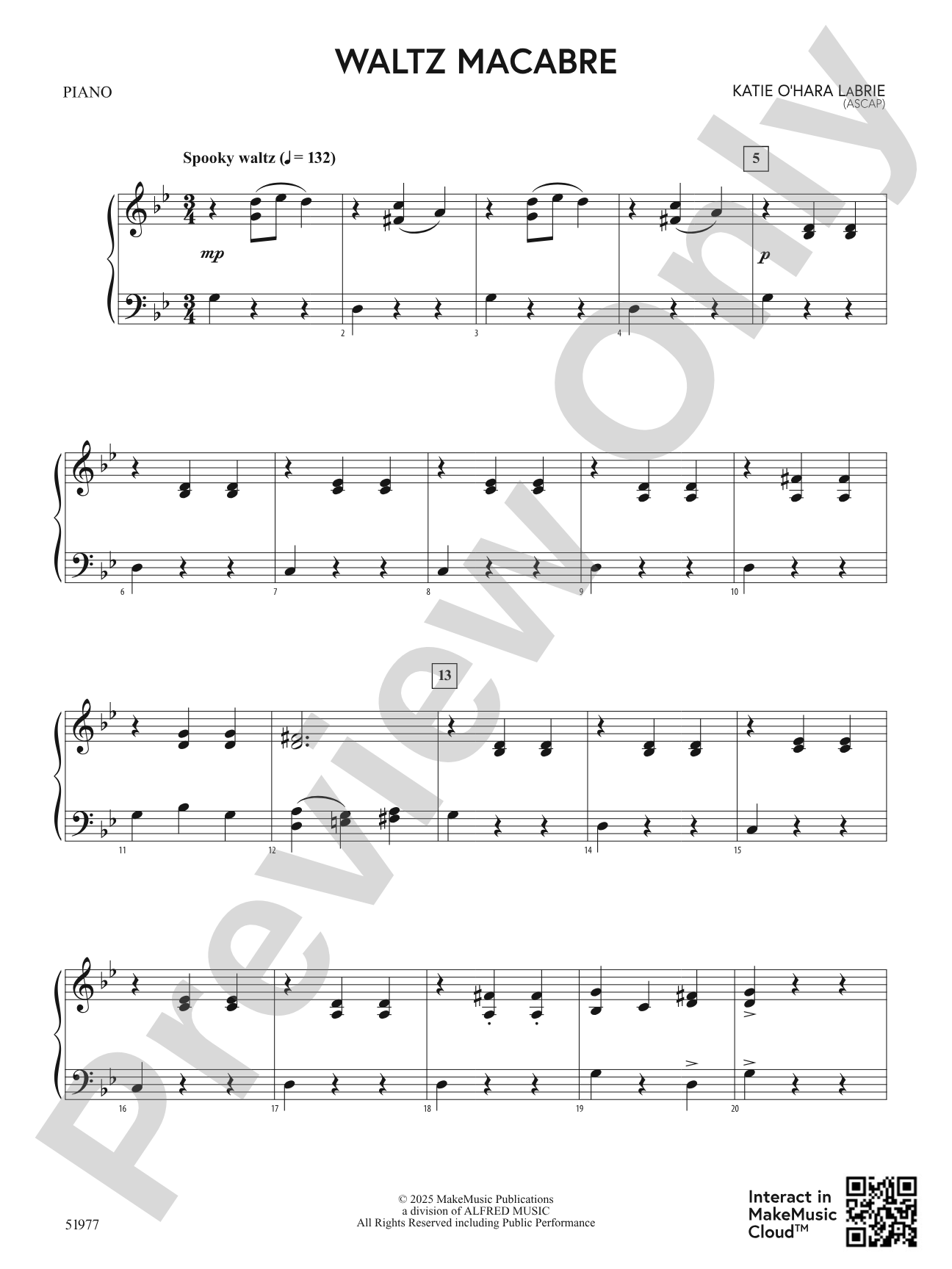 Waltz Macabre: Piano Accompaniment