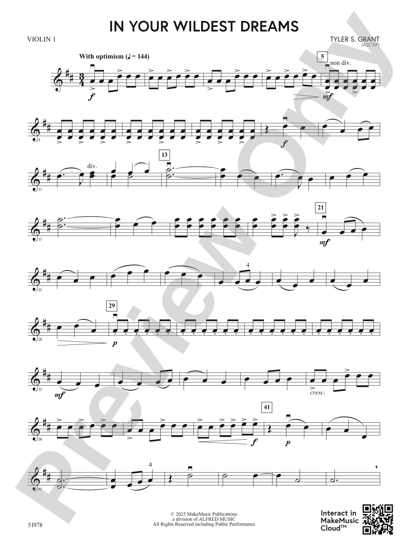 In Your Wildest Dreams: 1st Violin