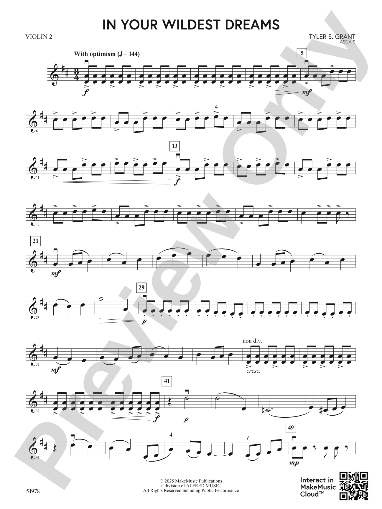 In Your Wildest Dreams: 2nd Violin