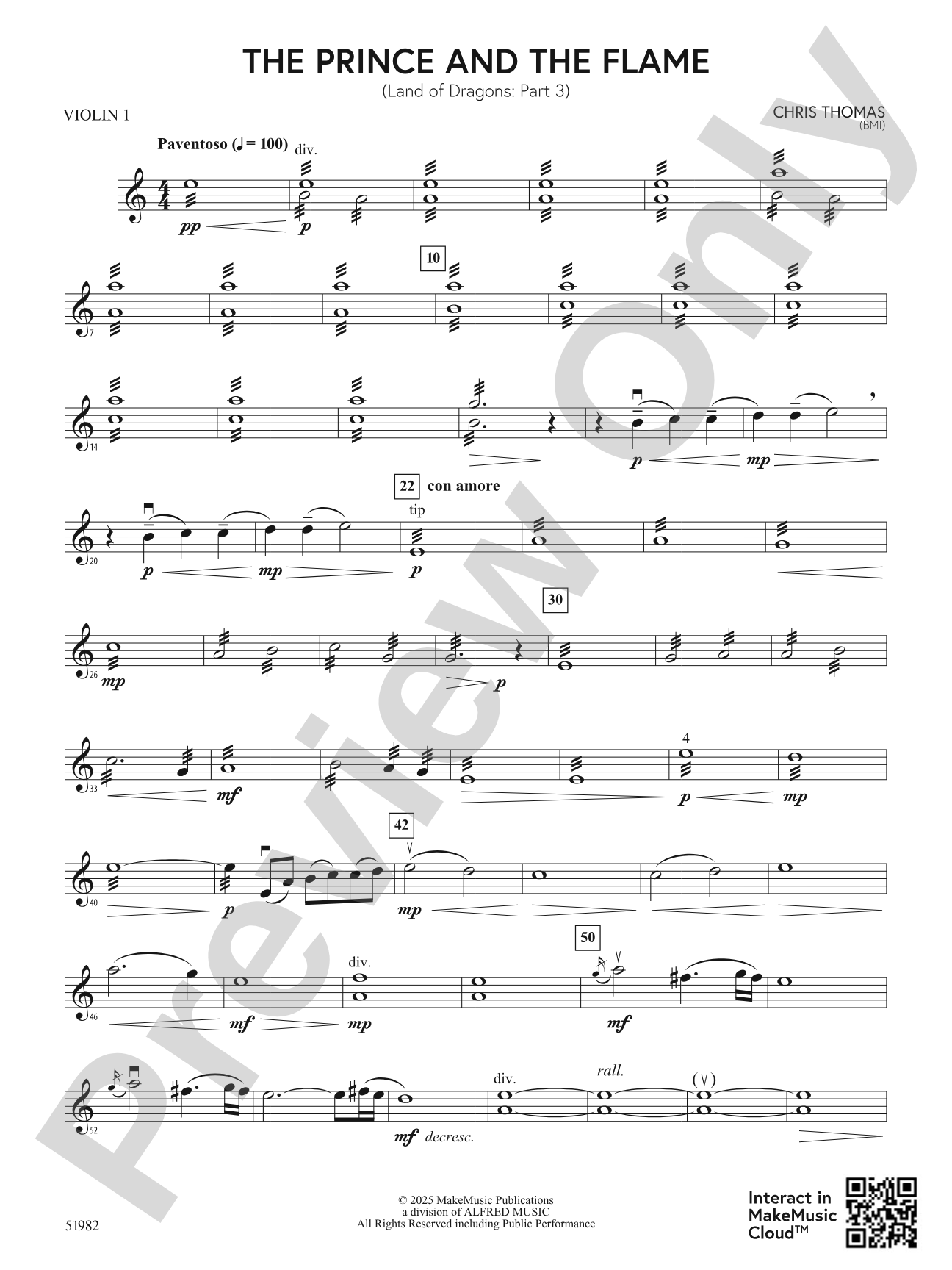 The Prince and the Flame: 1st Violin