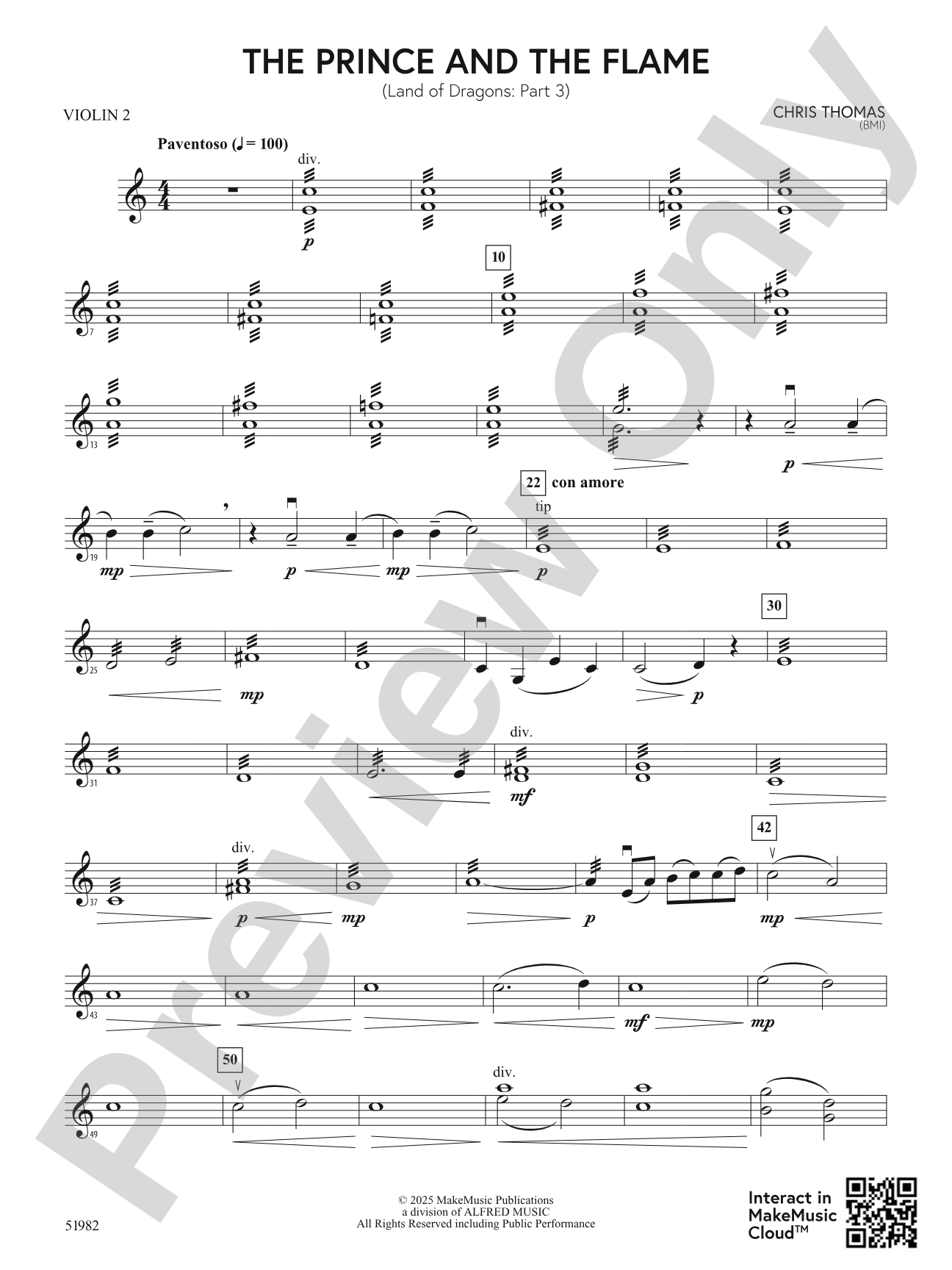 The Prince and the Flame: 2nd Violin