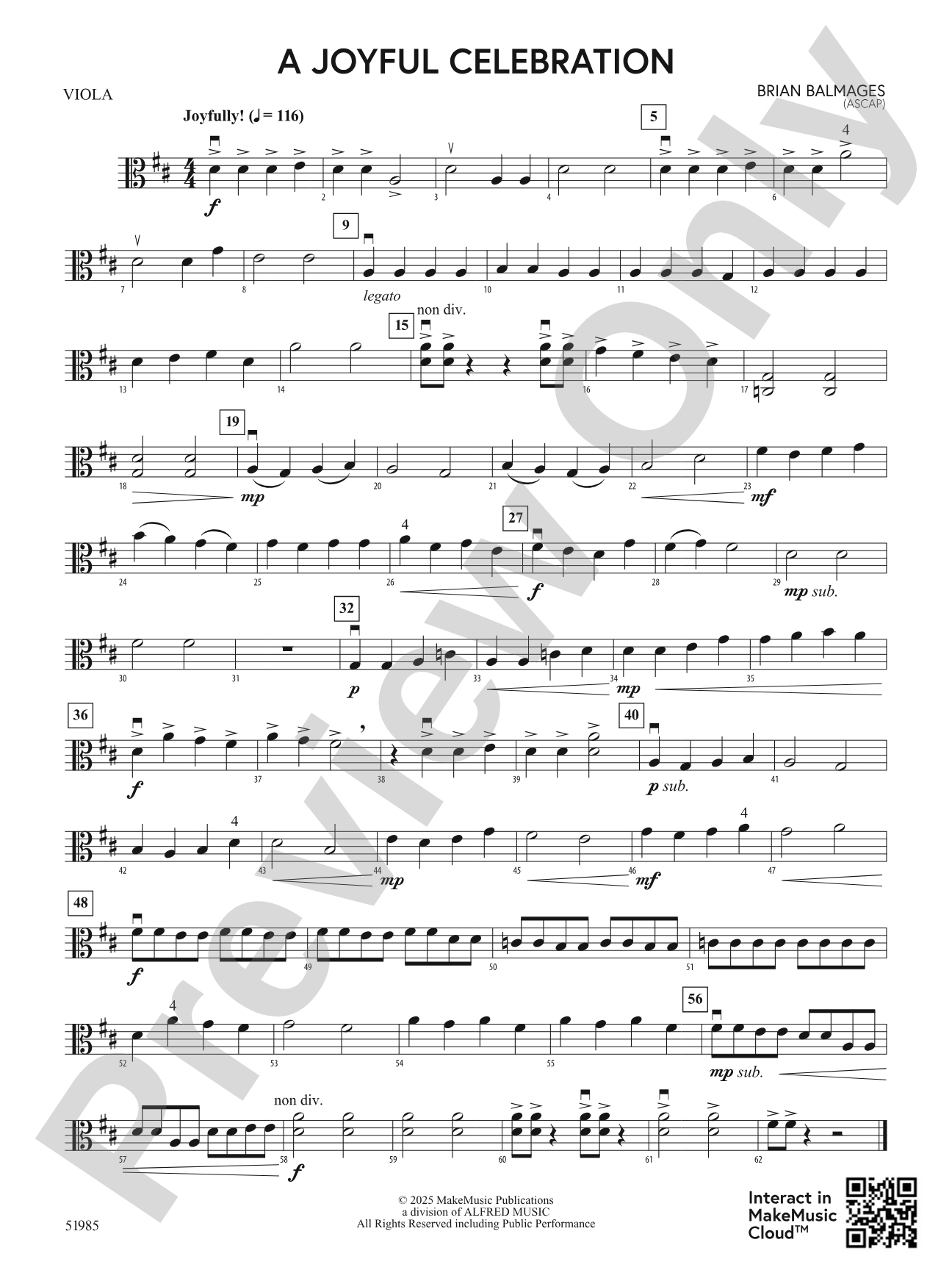 A Joyful Celebration: Viola