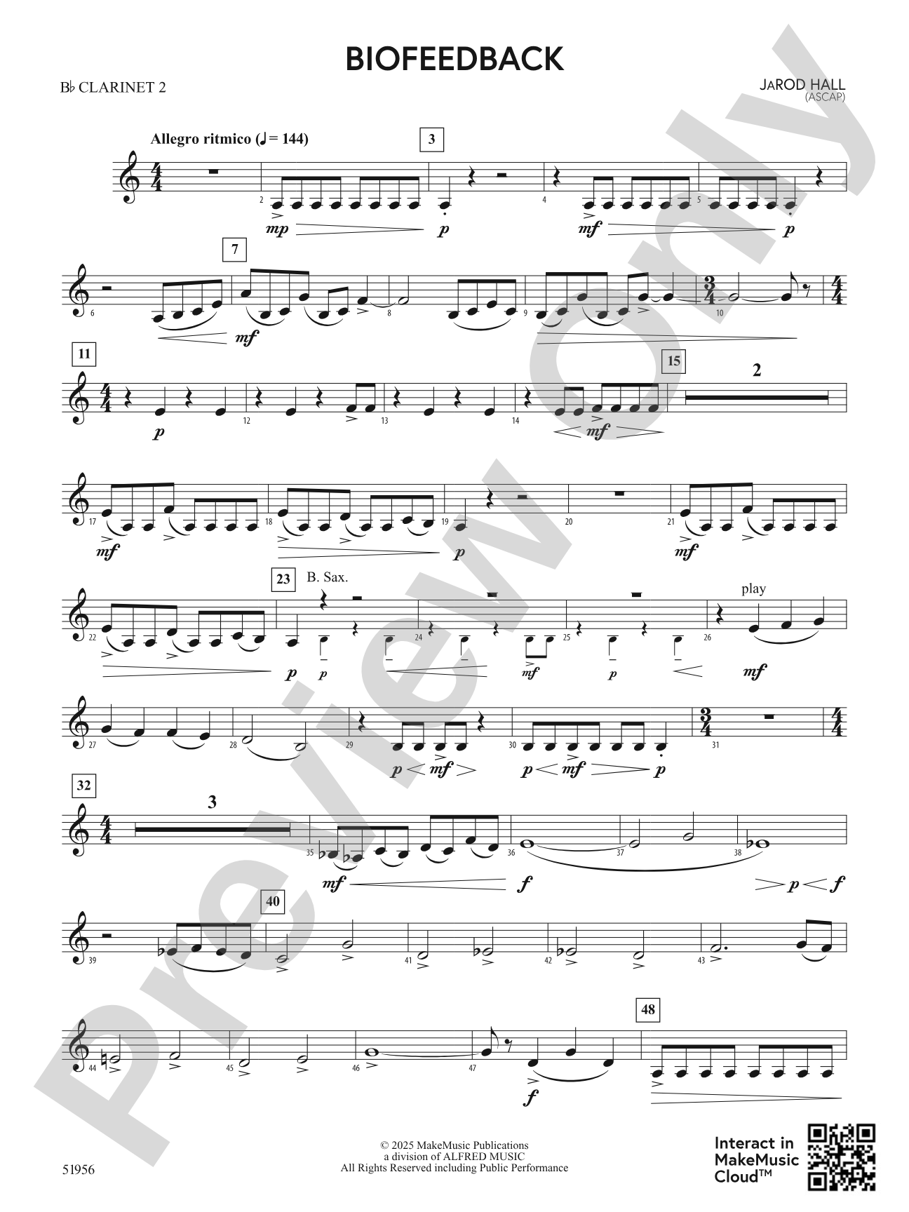 Biofeedback: 2nd B-flat Clarinet