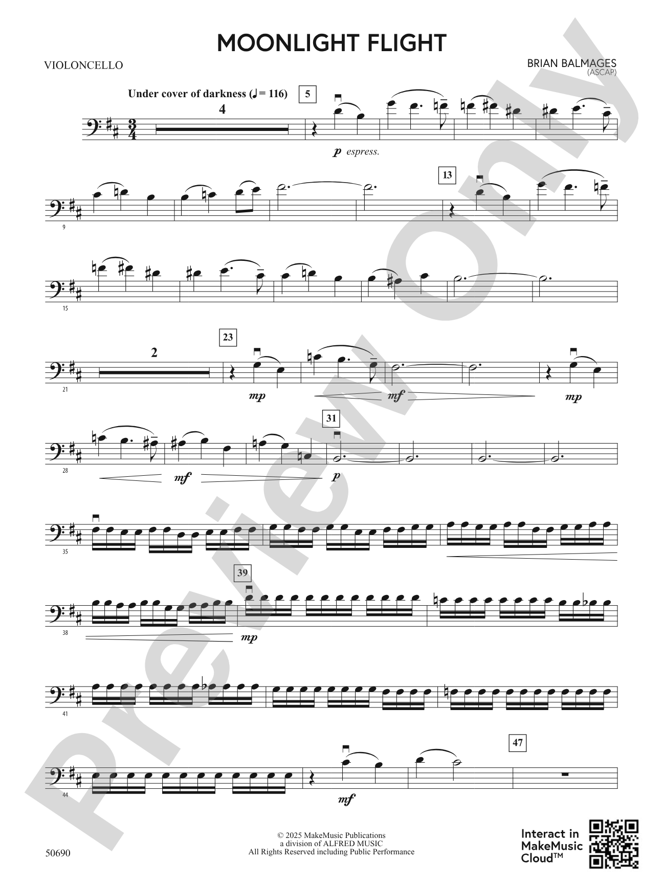 Moonlight Flight: Cello
