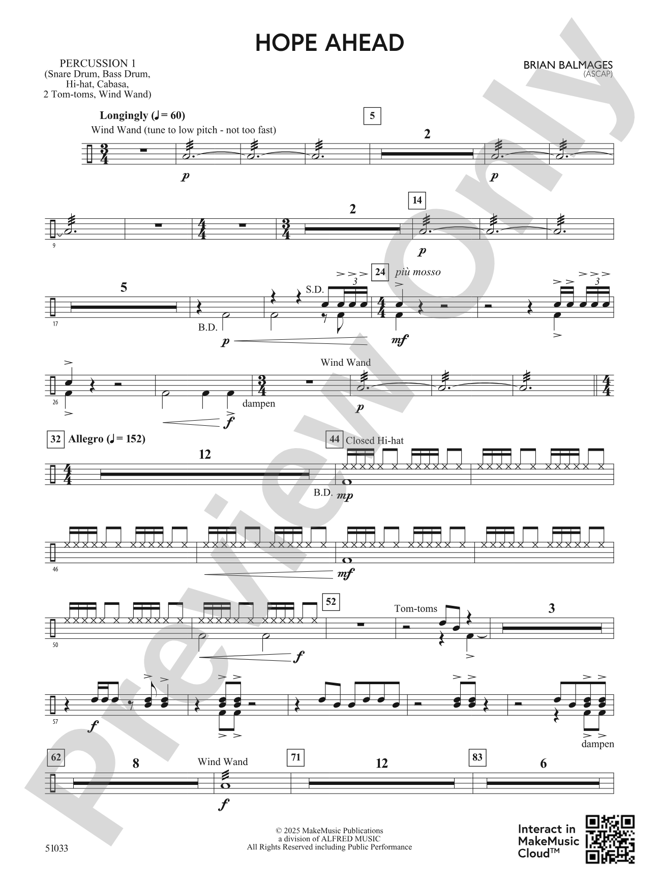 Hope Ahead: 1st Percussion