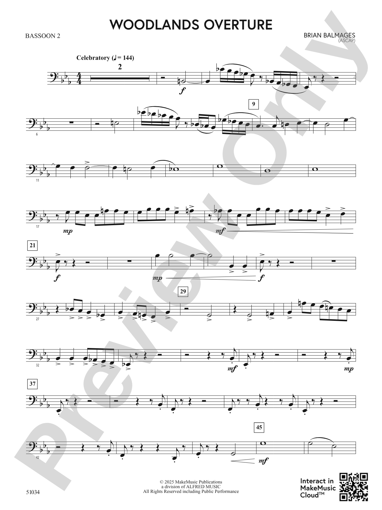 Woodlands Overture: 2nd Bassoon