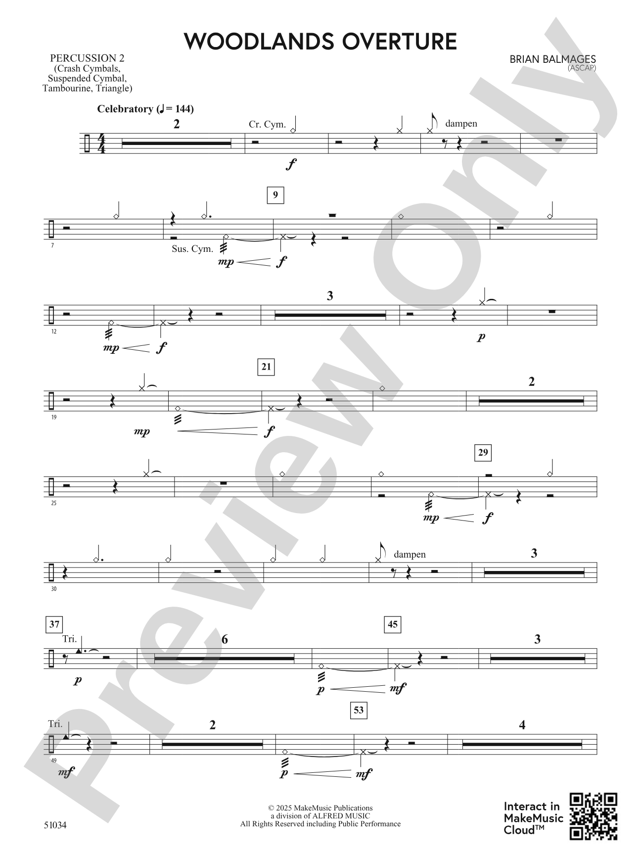 Woodlands Overture: 2nd Percussion