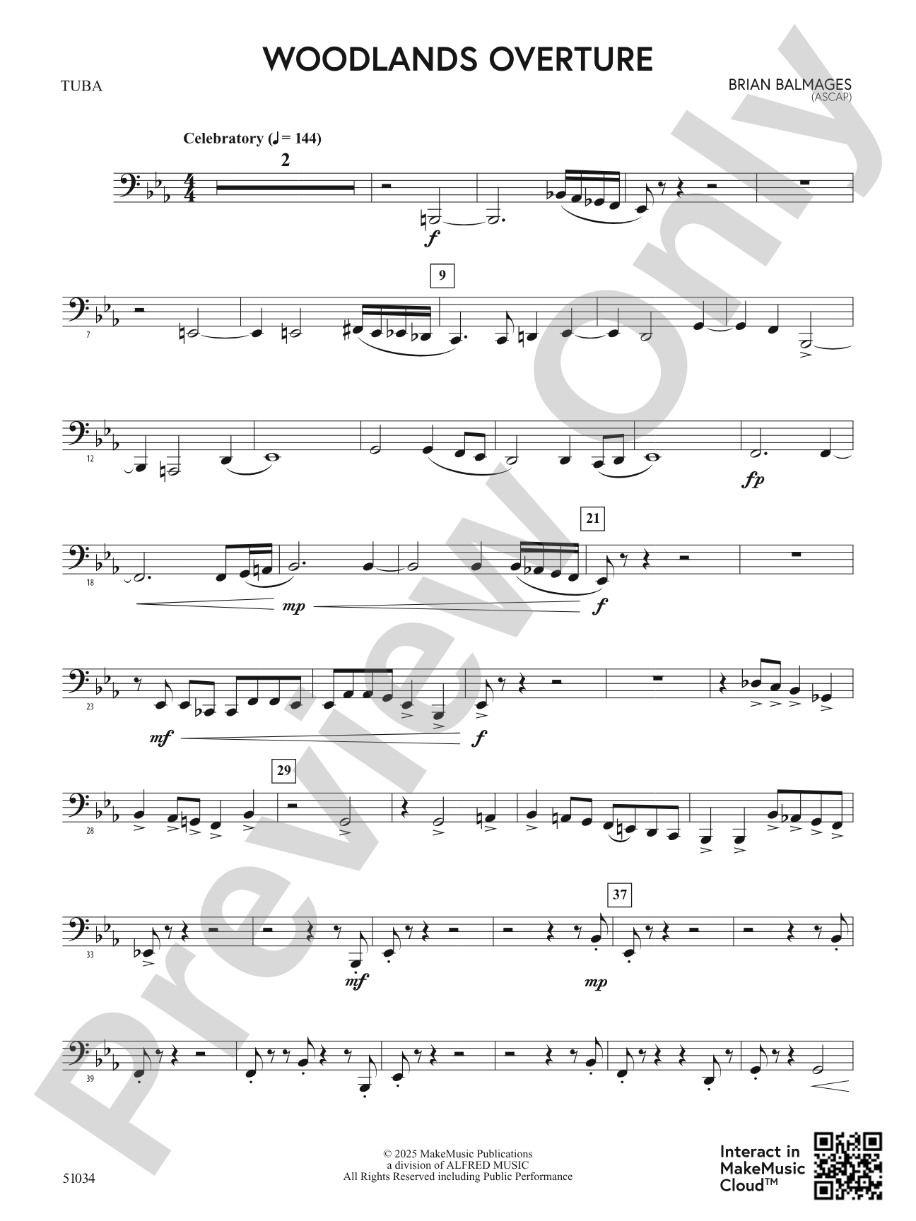 Woodlands Overture: Tuba
