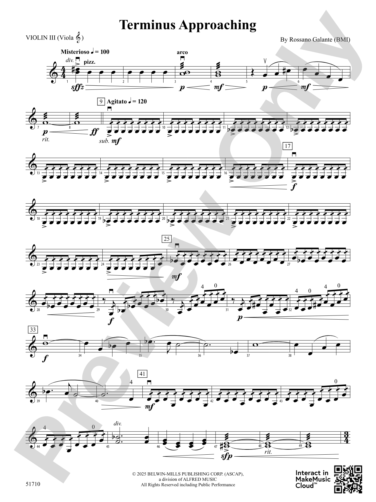 Terminus Approaching: 3rd Violin (Viola [TC])