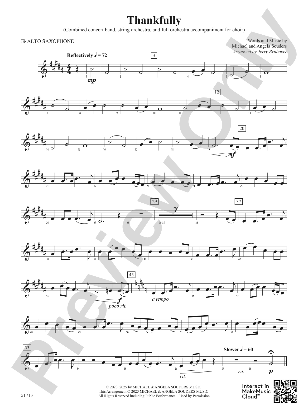 Thankfully: E-flat Alto Saxophone