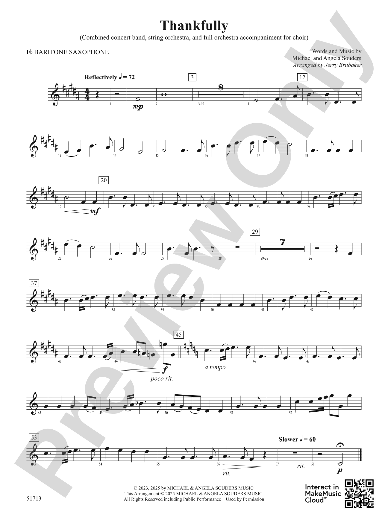 Thankfully: E-flat Baritone Saxophone