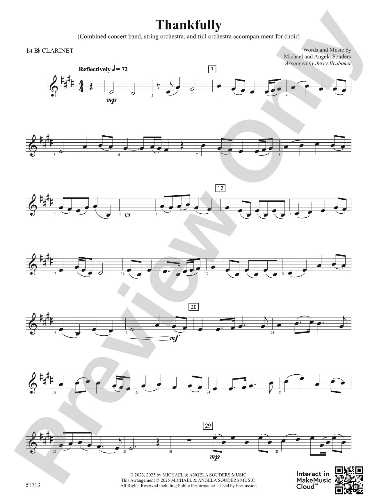 Thankfully: 1st B-flat Clarinet