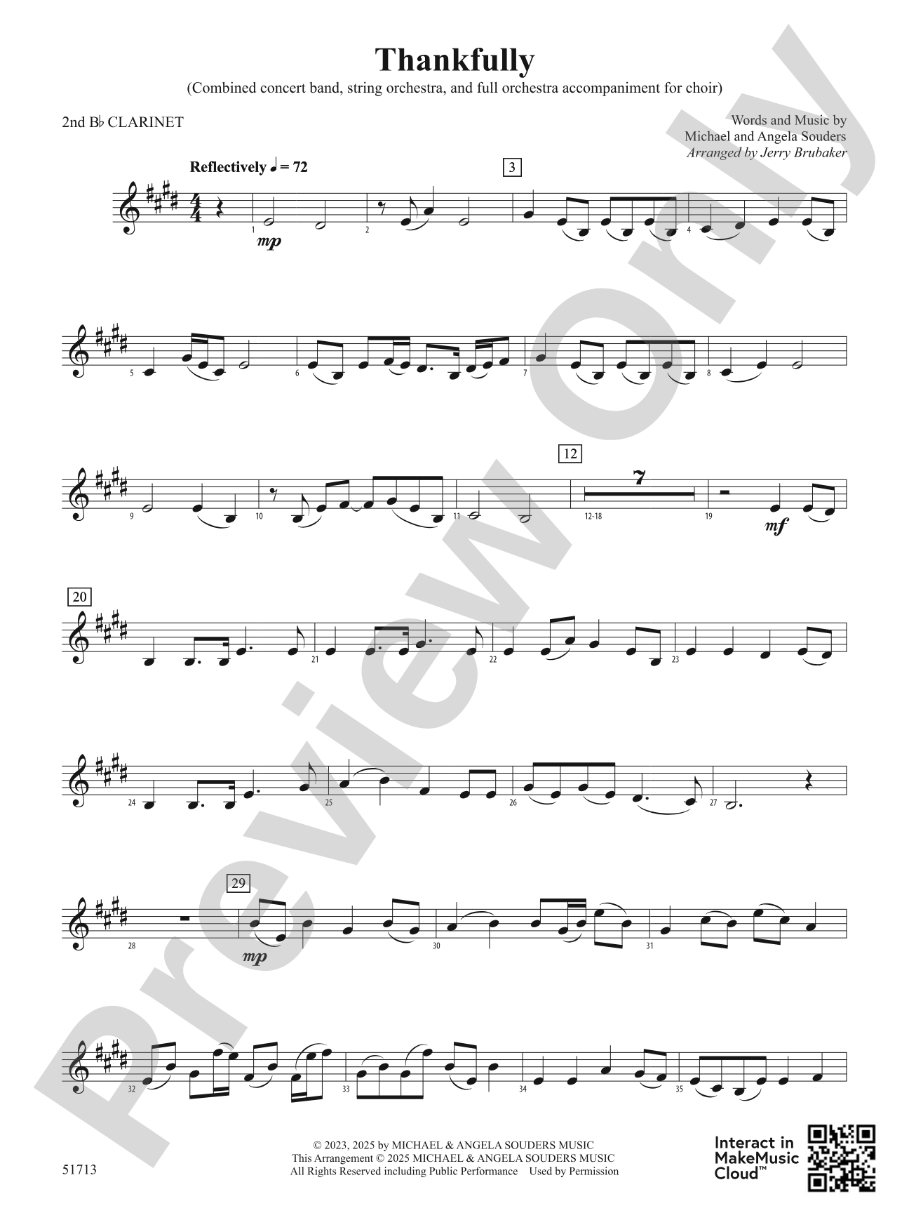 Thankfully: 2nd B-flat Clarinet