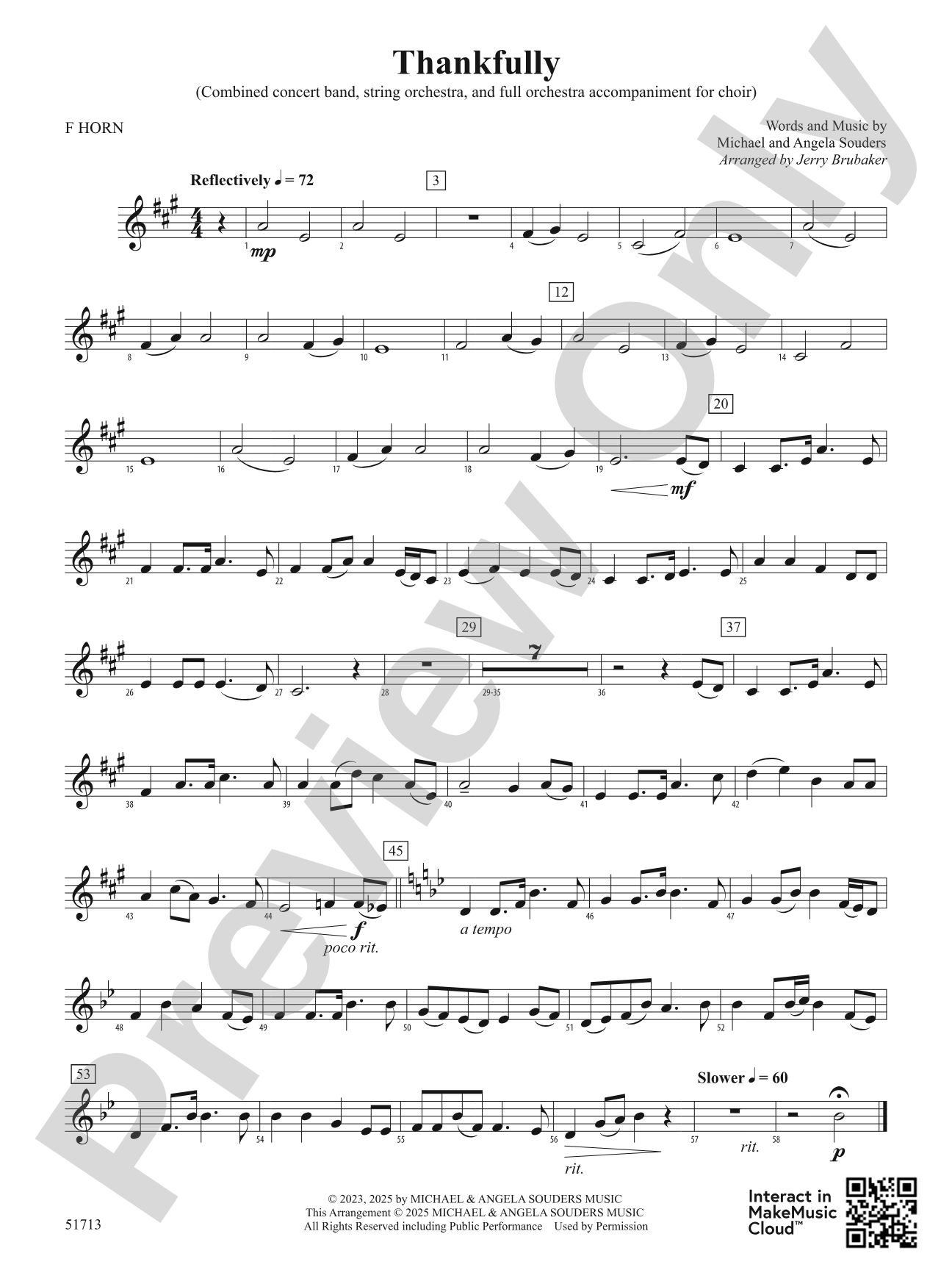 Thankfully: 1st F Horn