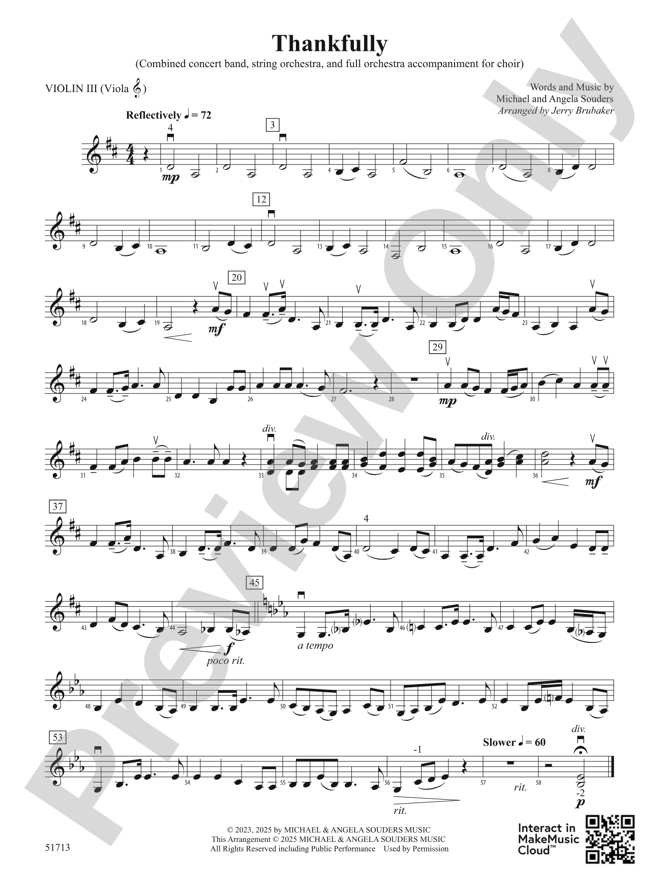 Thankfully: 3rd Violin (Viola [TC])