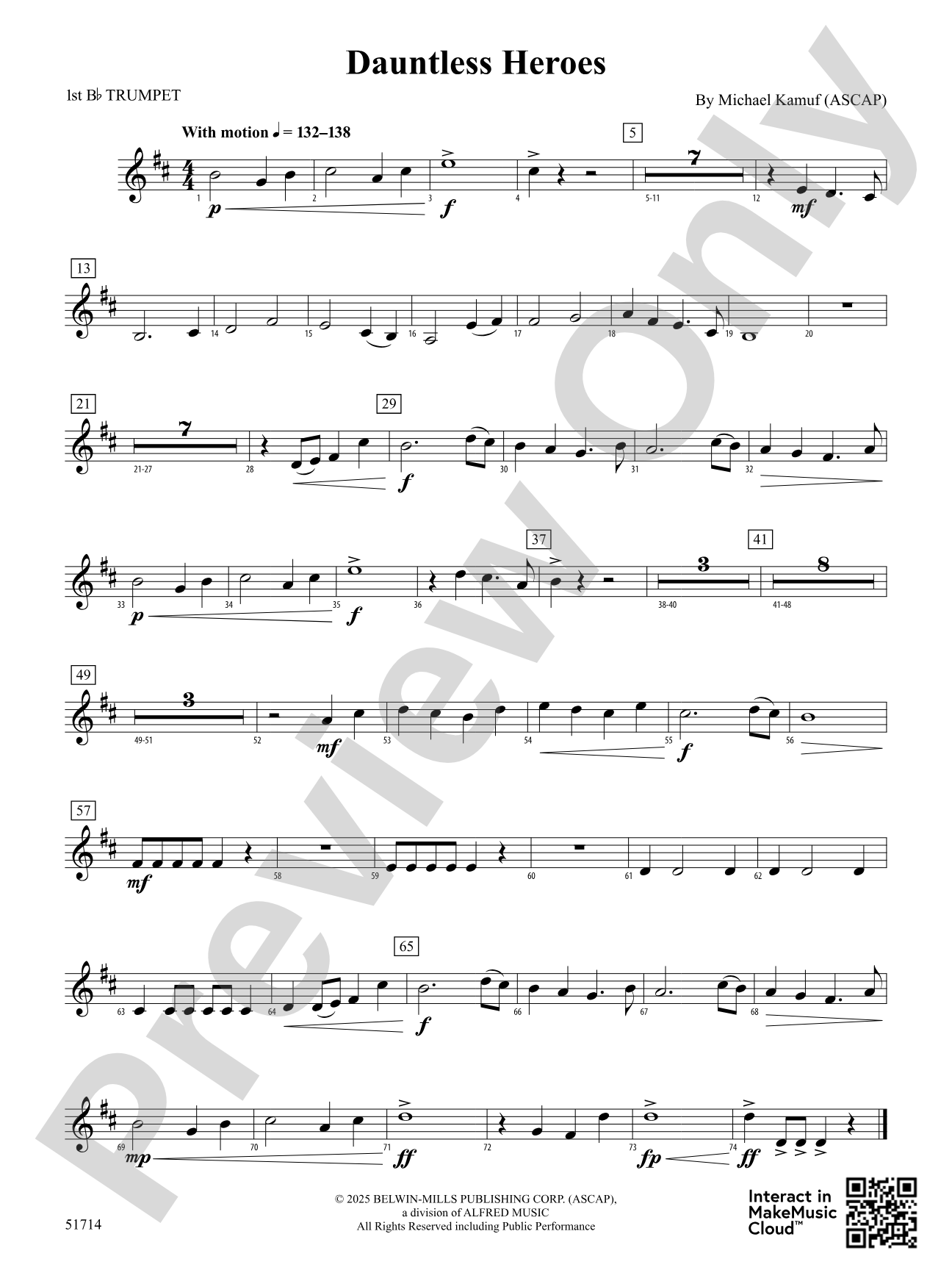 Dauntless Heroes: 1st B-flat Trumpet