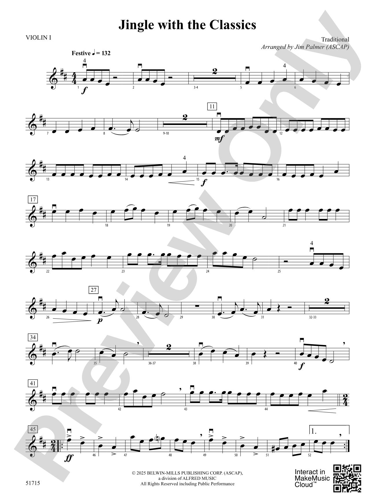Jingle with the Classics: 1st Violin
