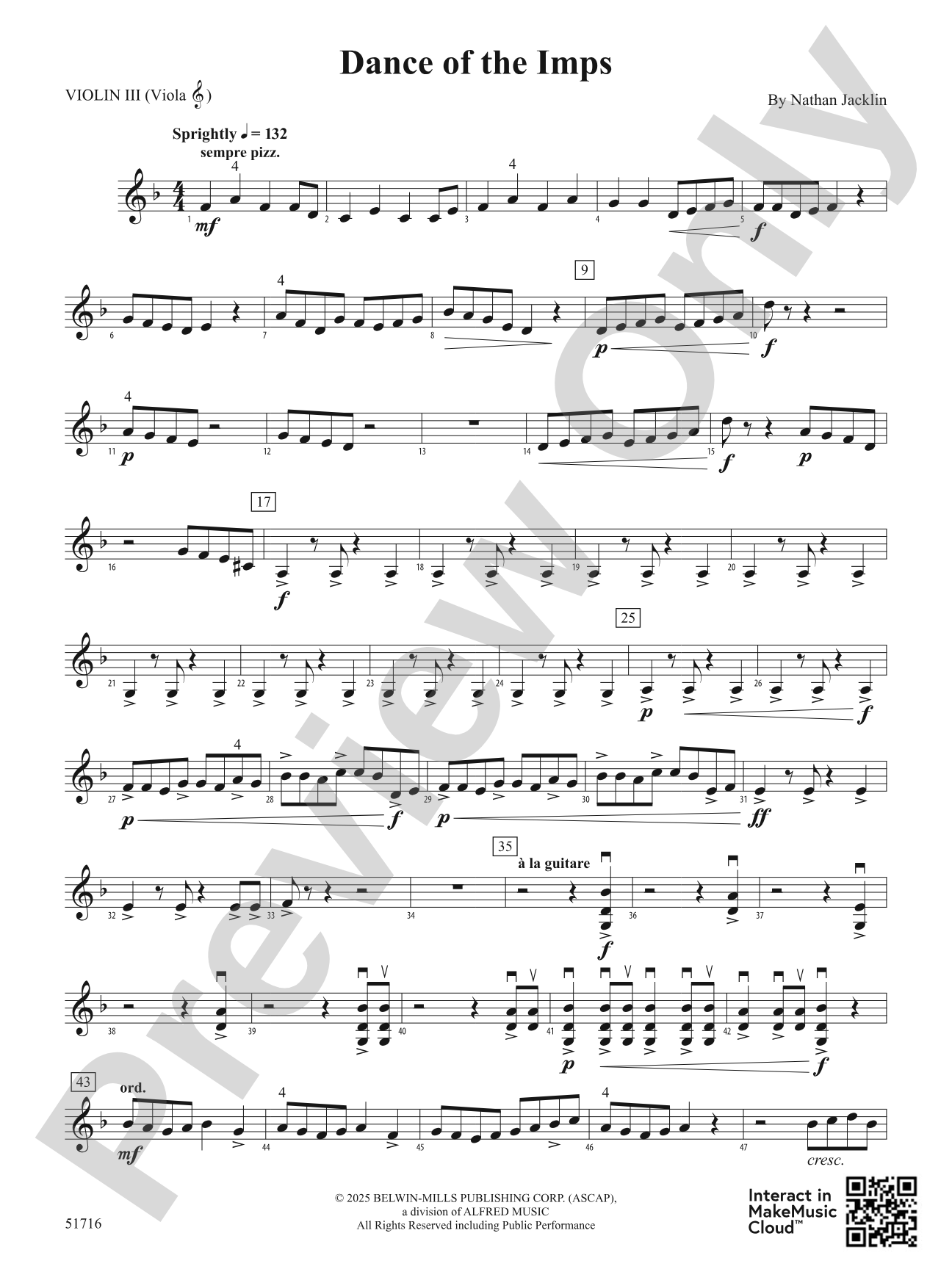 Dance of the Imps: 3rd Violin (Viola [TC])