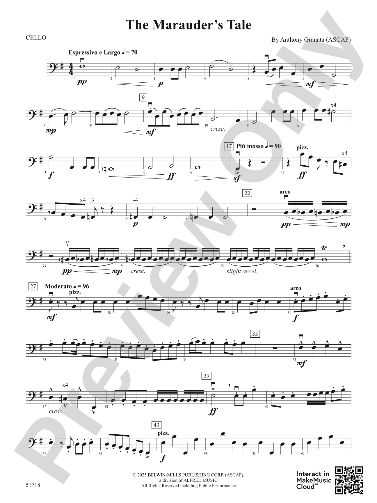 The Marauder's Tale: Cello
