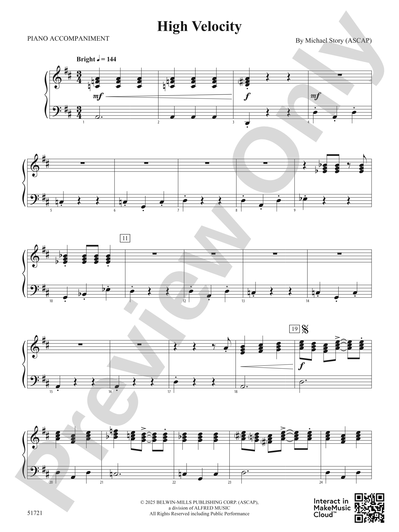 High Velocity: Piano Accompaniment