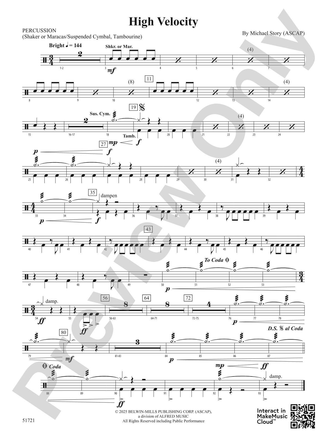 High Velocity: 1st Percussion