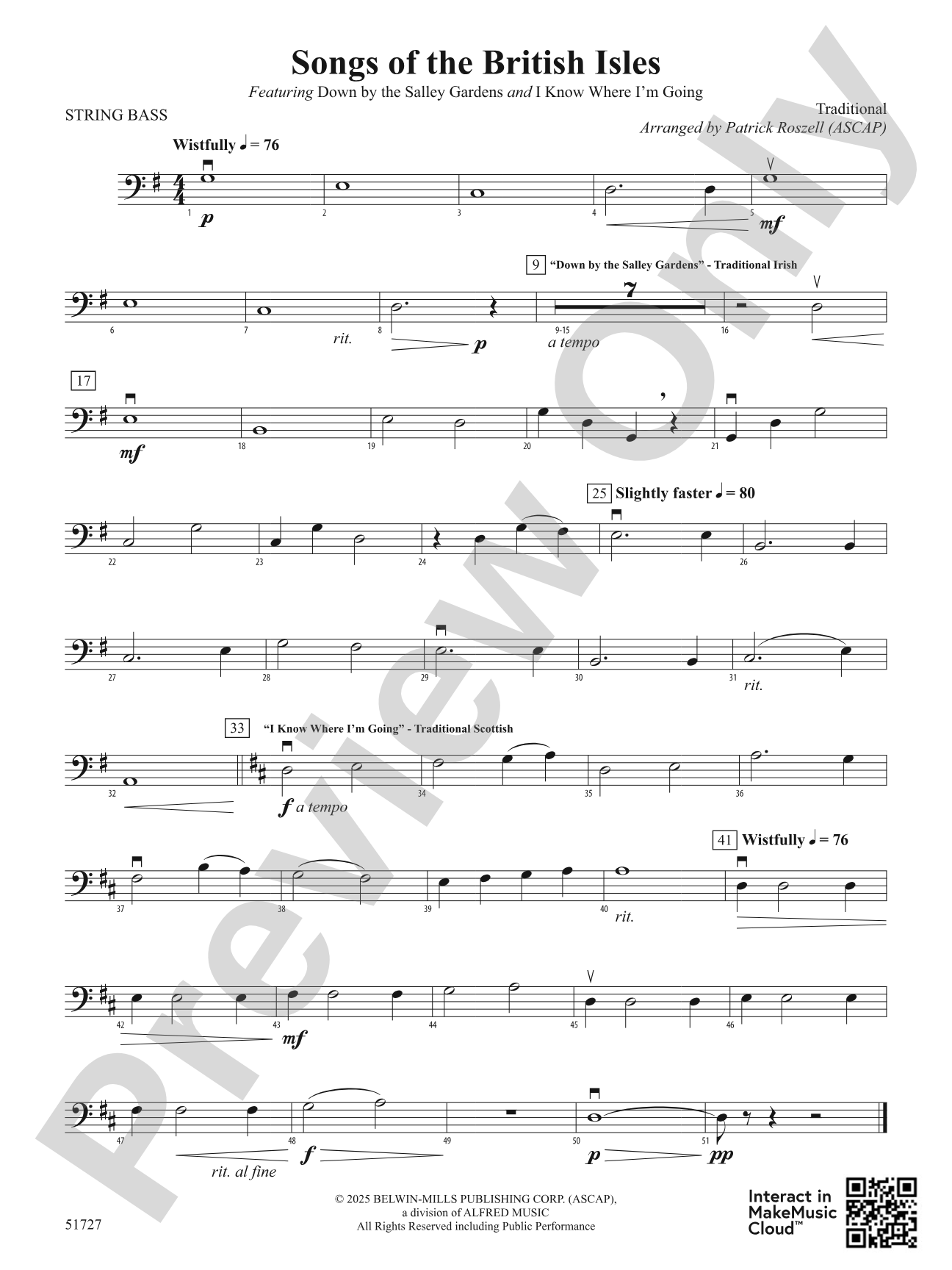 Songs of the British Isles: String Bass