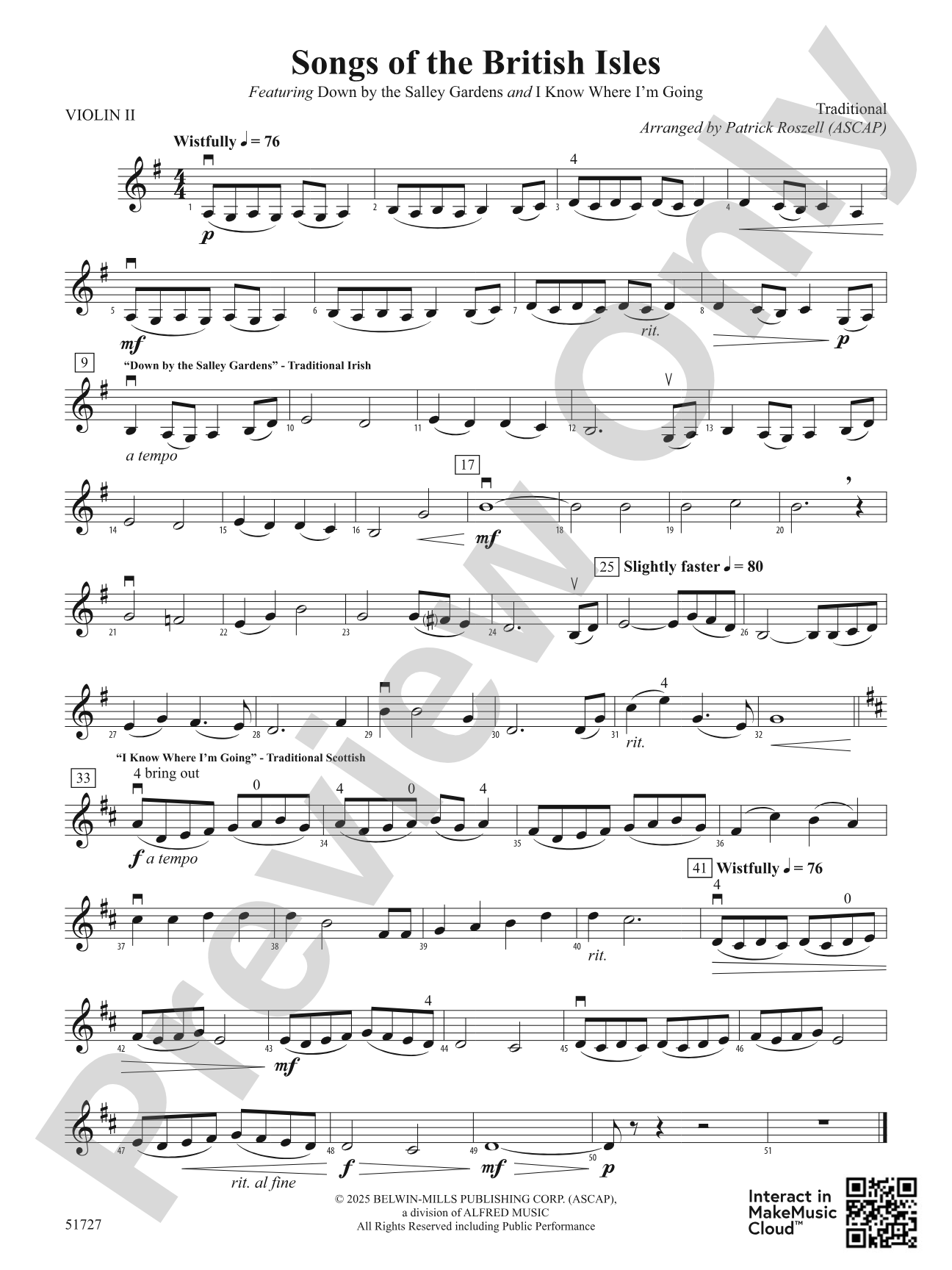 Songs of the British Isles: 2nd Violin