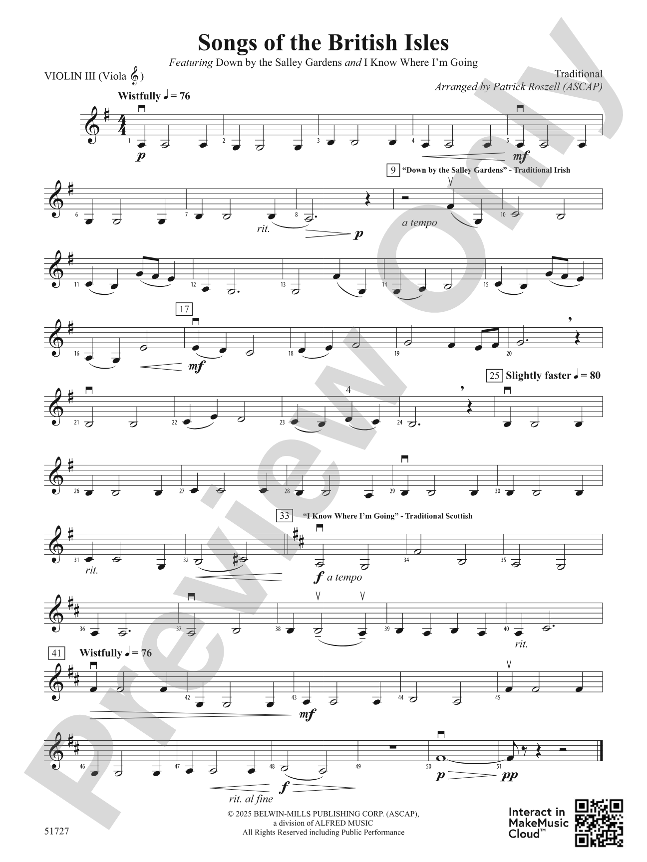 Songs of the British Isles: 3rd Violin (Viola [TC])