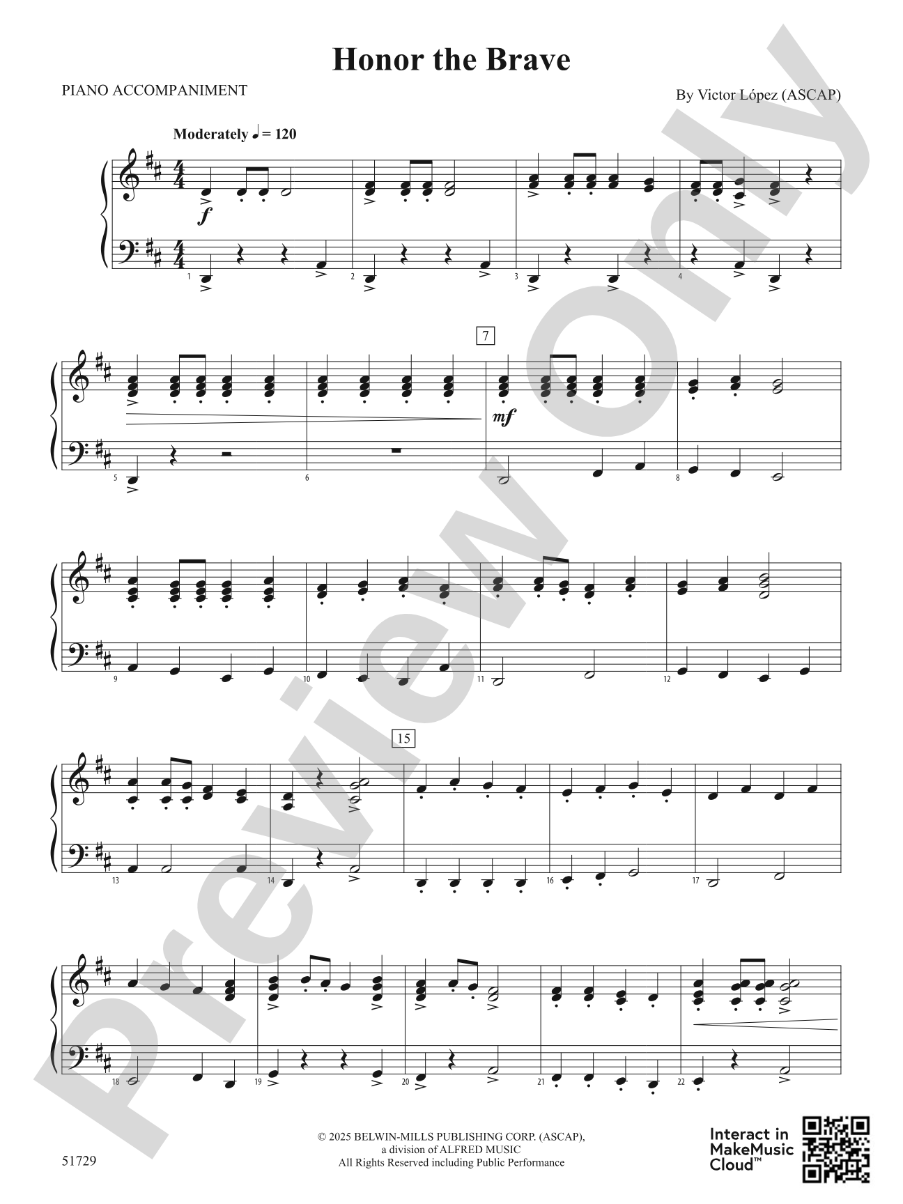 Honor the Brave: Piano Accompaniment